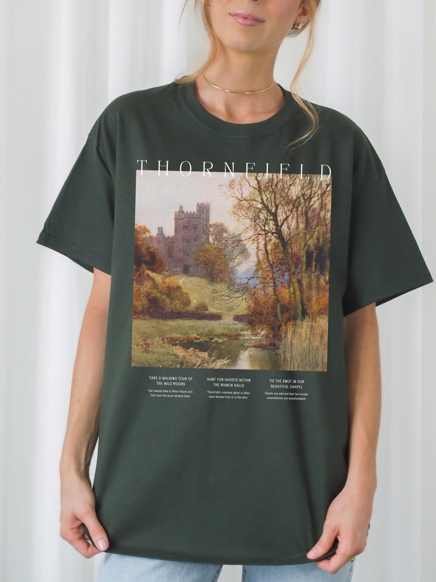 Jane Eyre Thornfield Hall Tee Shirt Tshirt * Book Fandom Merch * Dark Academia Aesthetic * Bookish Bookworm Gift * Literature Shirt