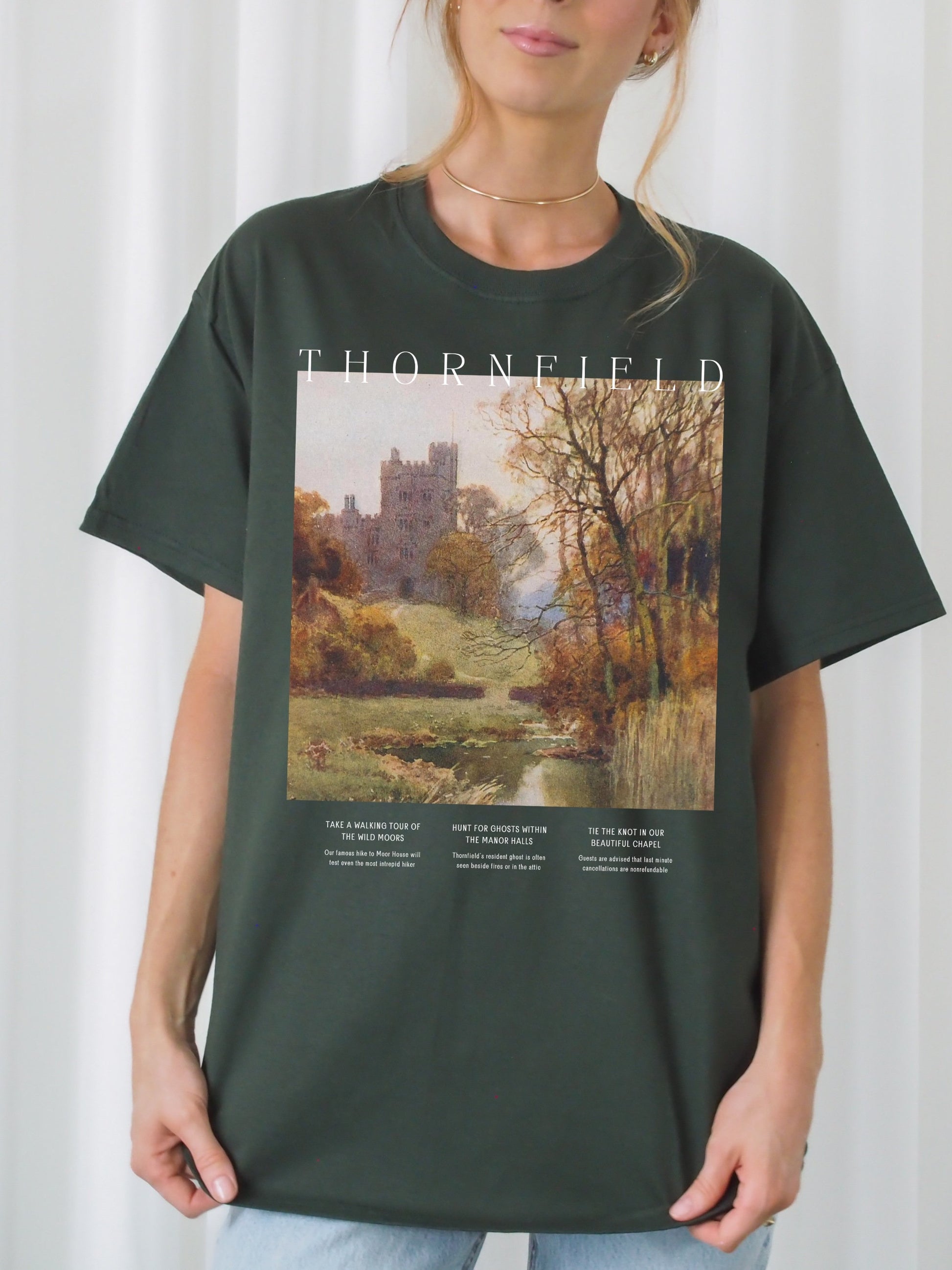 Jane Eyre Thornfield Hall Tee Shirt Tshirt * Book Fandom Merch * Dark Academia Aesthetic * Bookish Bookworm Gift * Literature Shirt