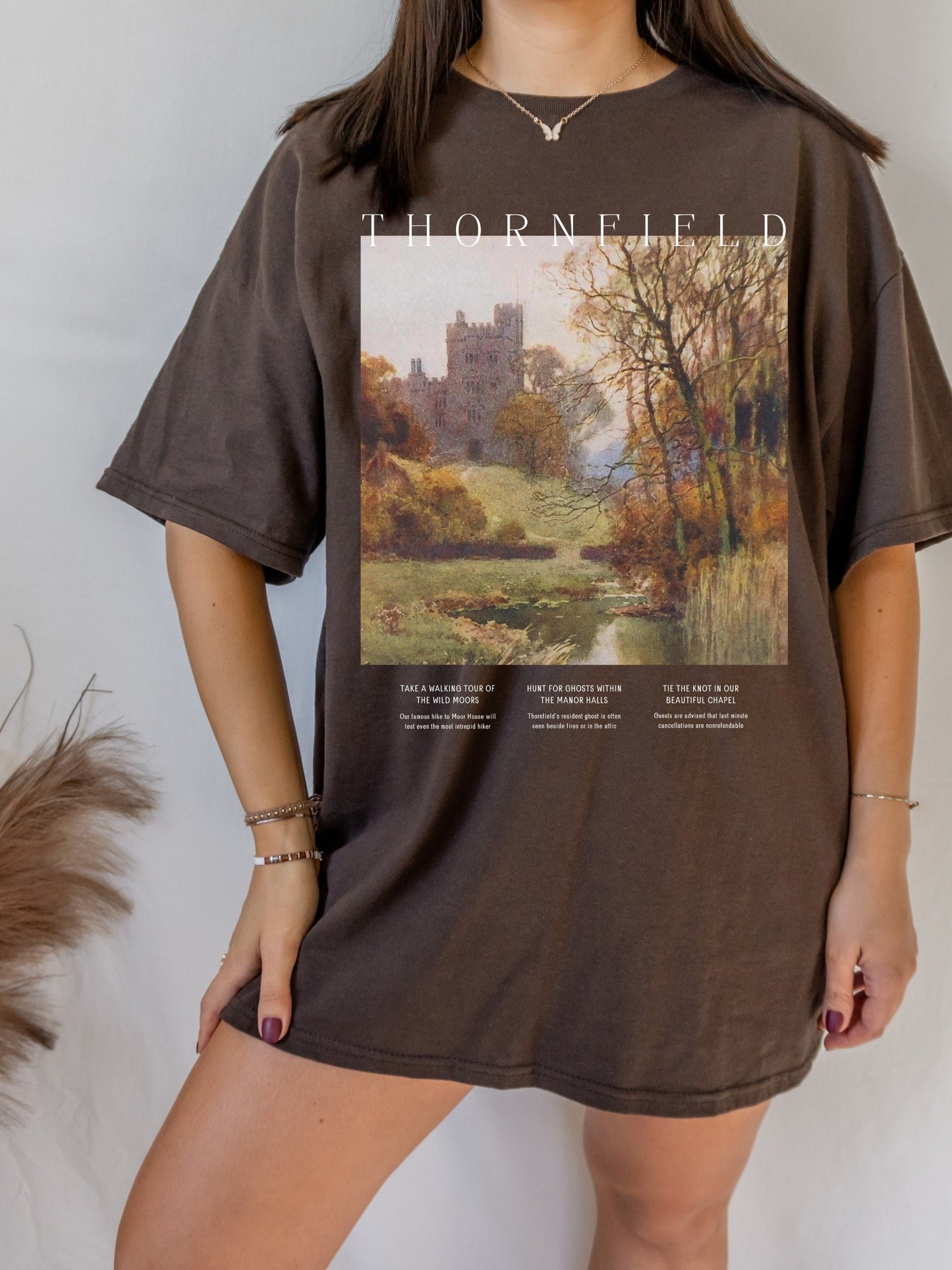 Jane Eyre Thornfield Hall Tee Shirt Tshirt * Book Fandom Merch * Dark Academia Aesthetic * Bookish Bookworm Gift * Literature Shirt