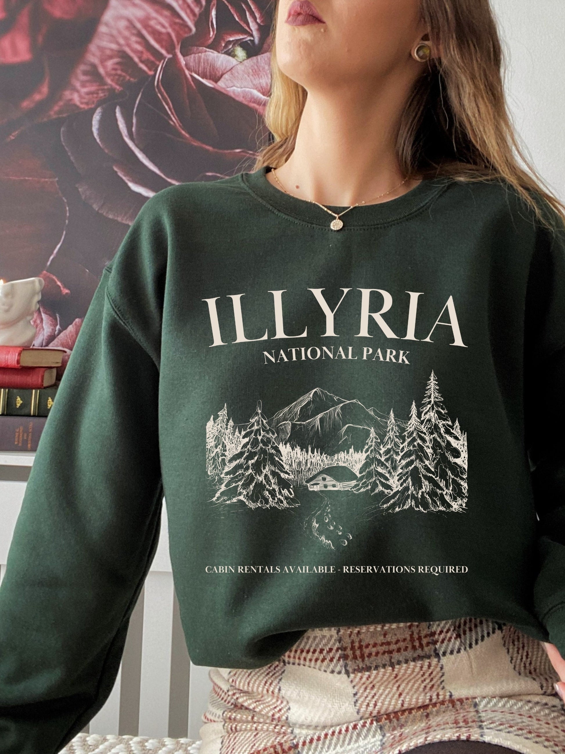 Illyria National Park Souvenir Sweatshirt * ACOTAR ACOMAF SJM Merch Book Fandom * Booktok Reader Bookish Gift ideas * Feyre Rhysand