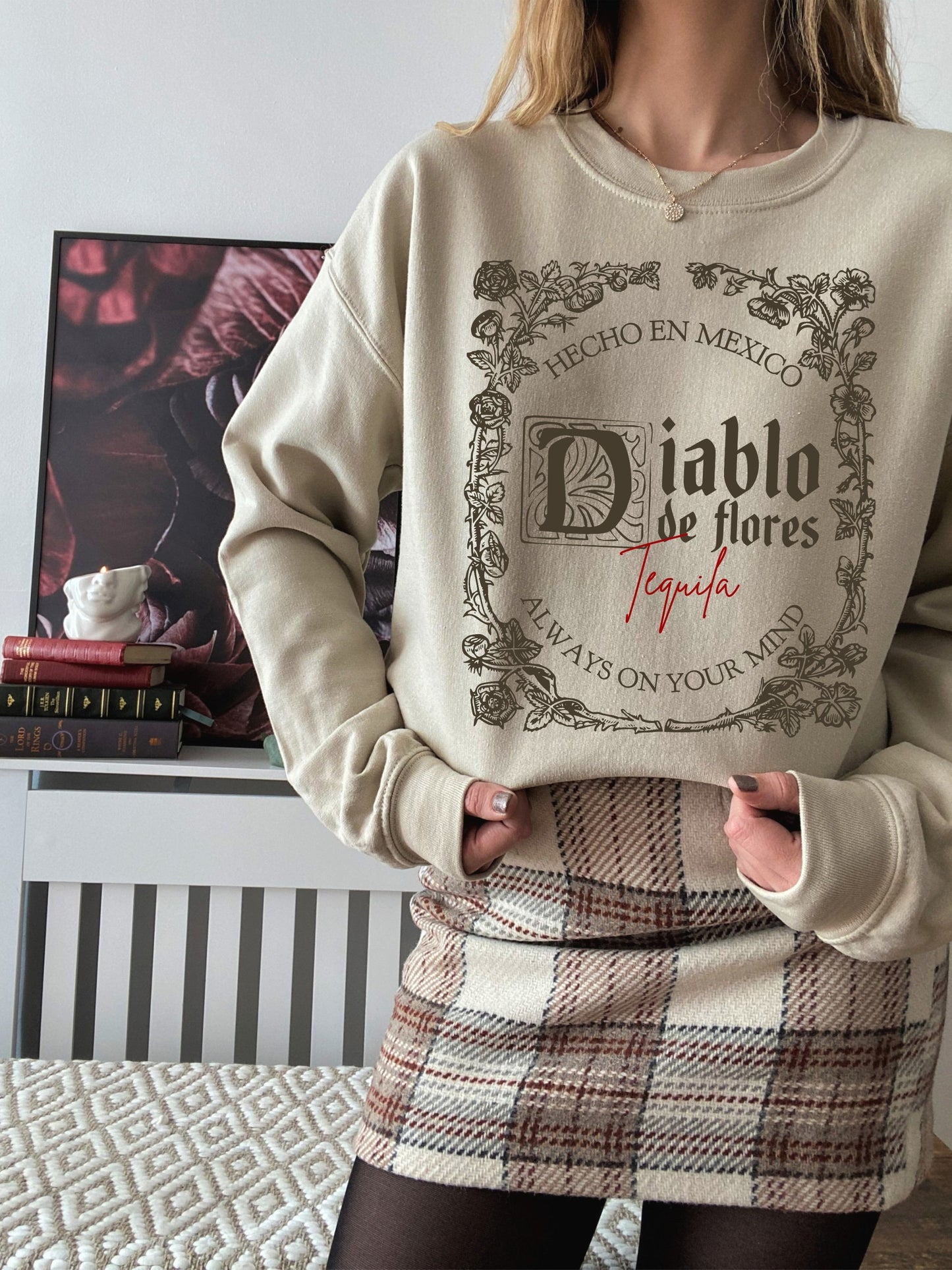 Practical Magic Witchy Sweatshirt * Diablo de Flores * Tequila Dracula Cowboy * Midnight Margaritas * Owens Sisters * Book Merch Fandom