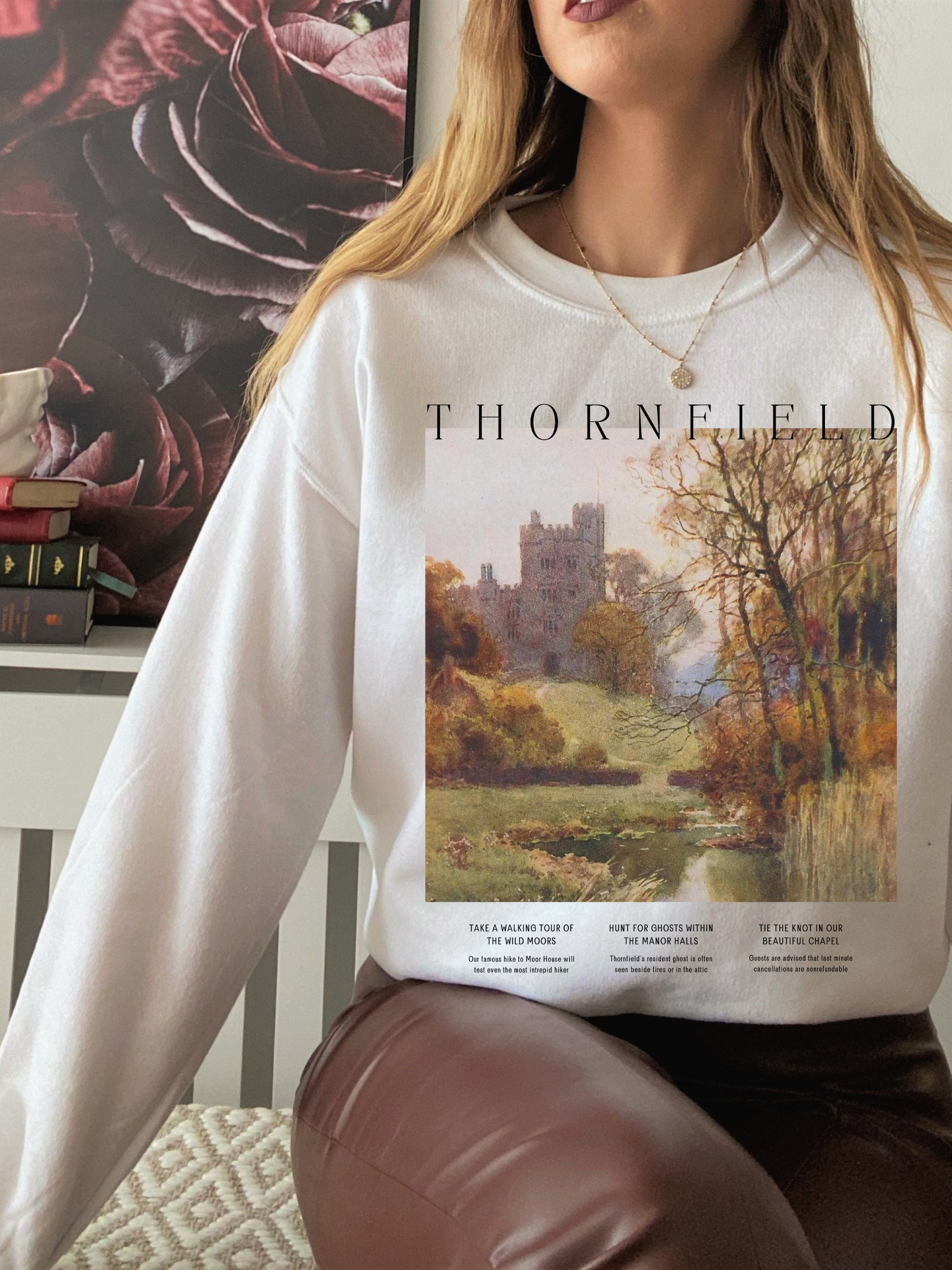 Jane Eyre Thornfield Hall Sweatshirt * Book Fandom Merch * Dark Academia Aesthetic * Bookish Bookworm Gift * Literature Shirt