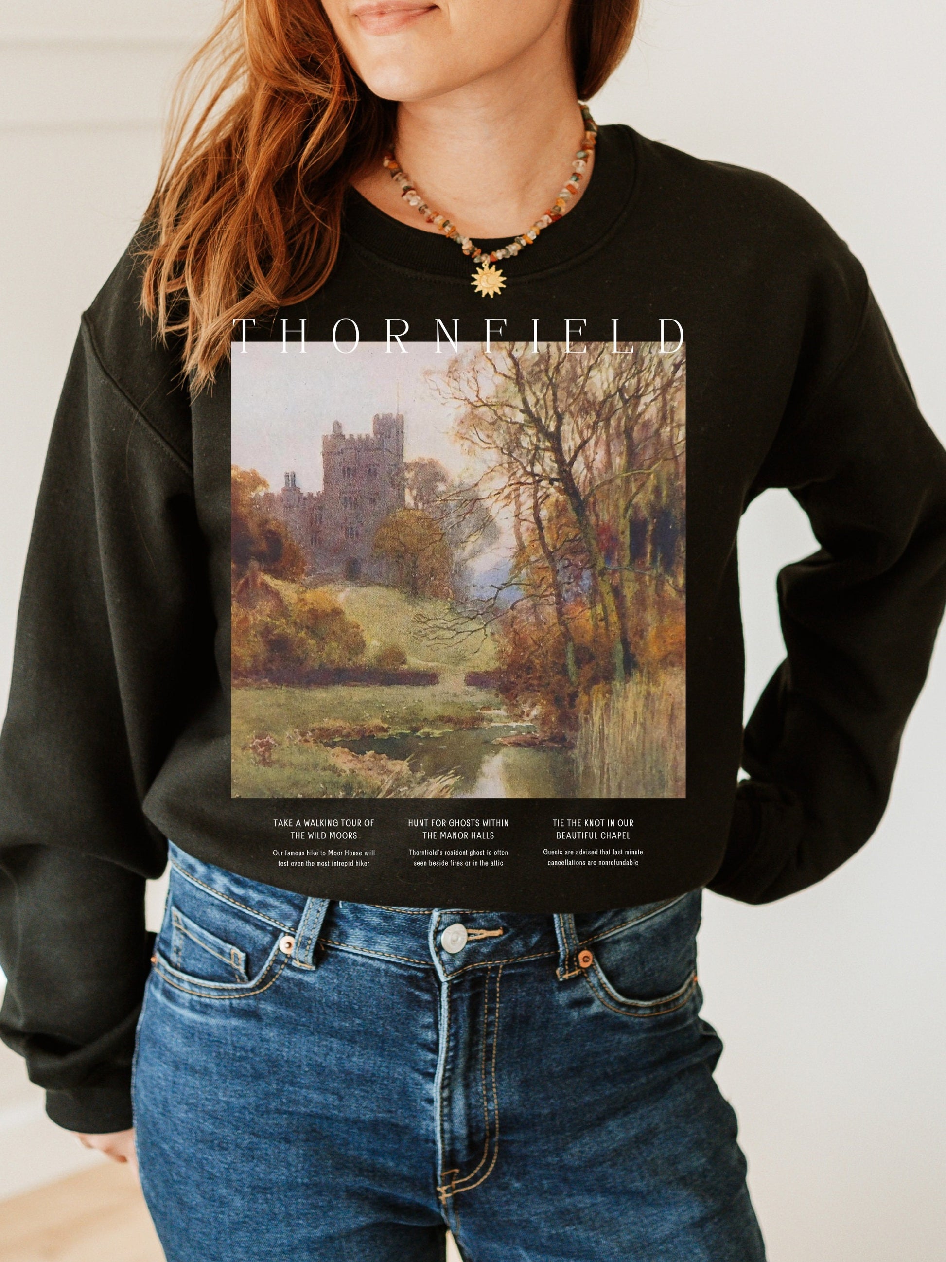 Jane Eyre Thornfield Hall Sweatshirt * Book Fandom Merch * Dark Academia Aesthetic * Bookish Bookworm Gift * Literature Shirt