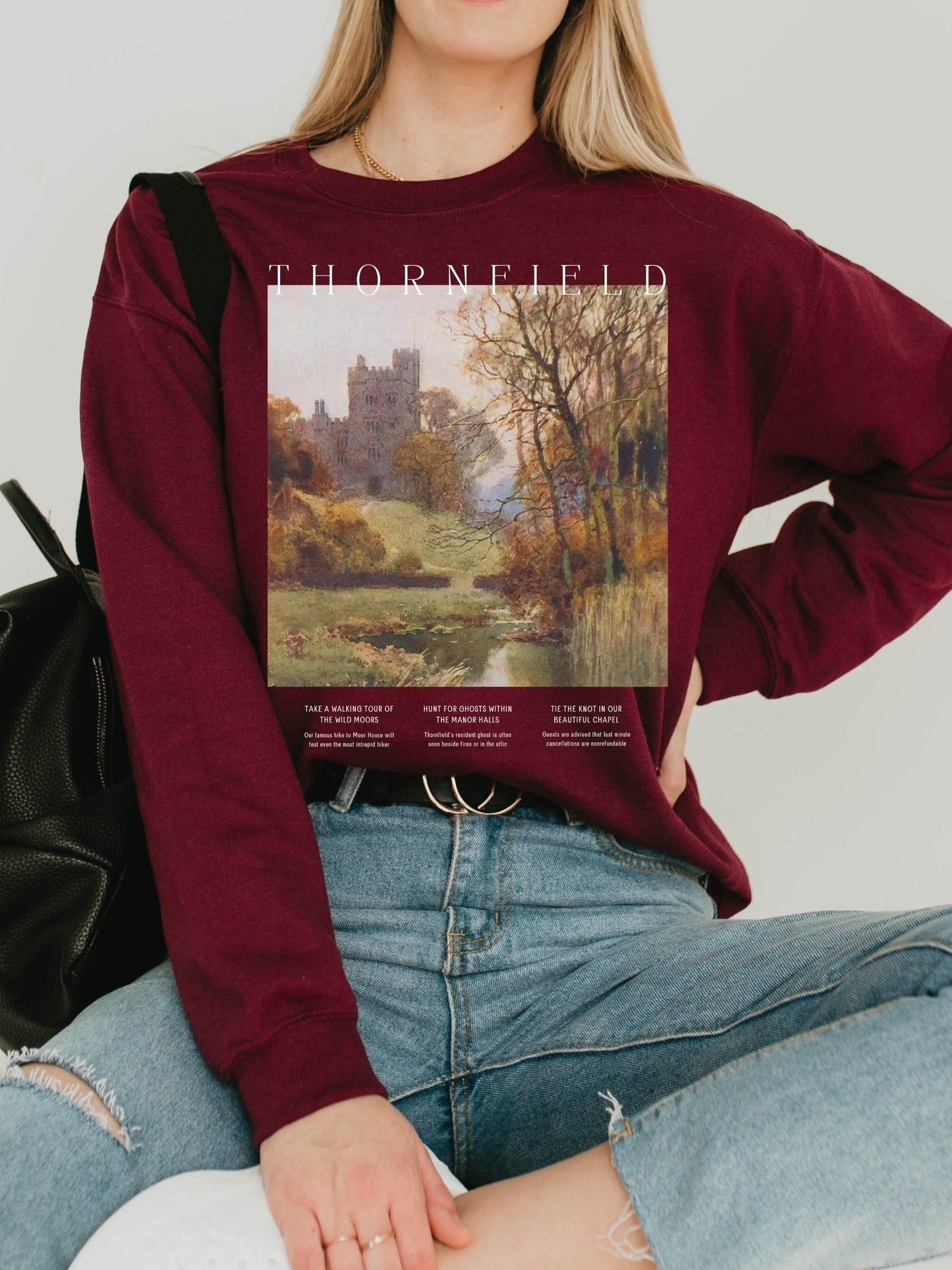 Jane Eyre Thornfield Hall Sweatshirt * Book Fandom Merch * Dark Academia Aesthetic * Bookish Bookworm Gift * Literature Shirt