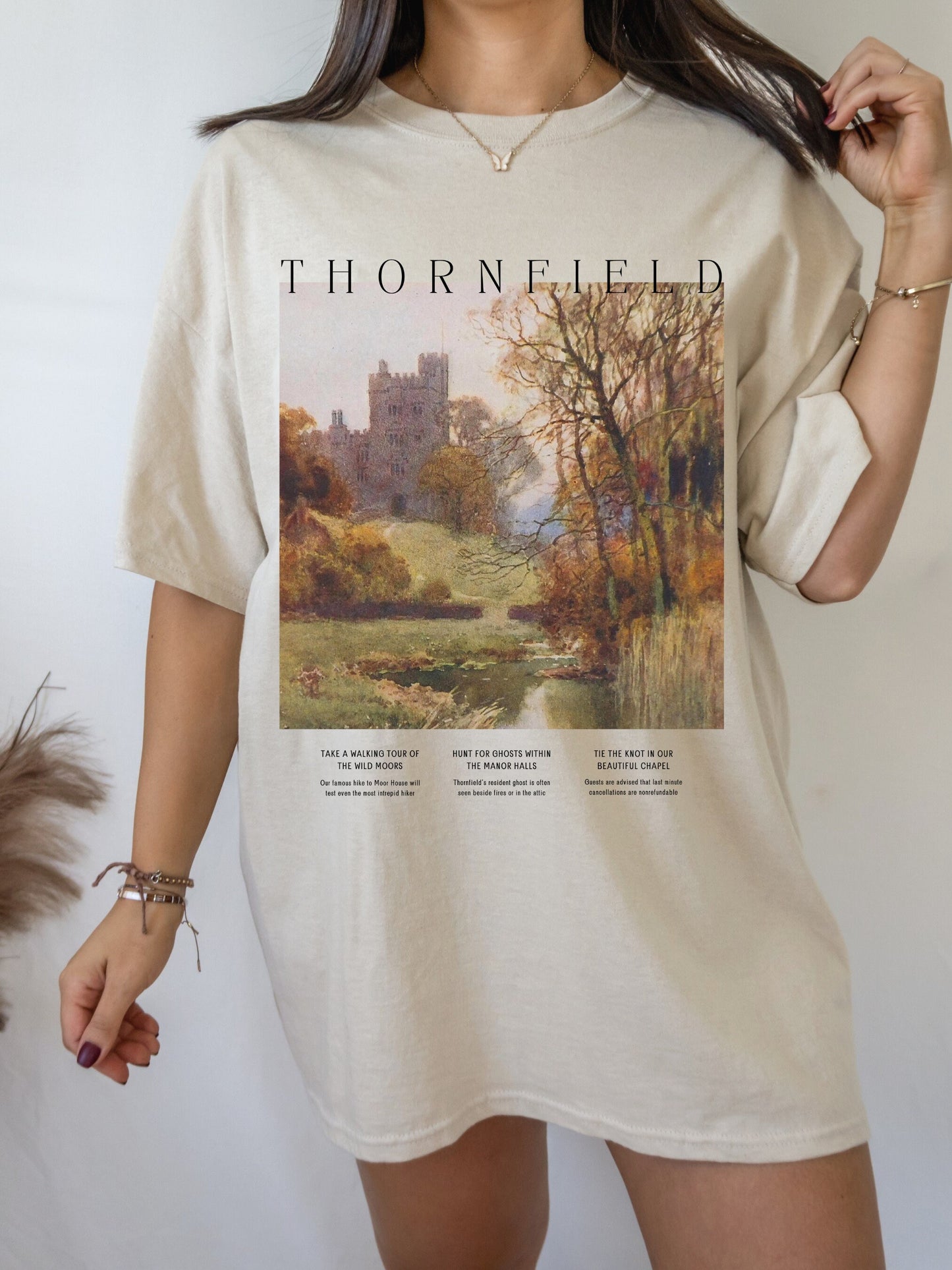 Jane Eyre Thornfield Hall Tee Shirt Tshirt * Book Fandom Merch * Dark Academia Aesthetic * Bookish Bookworm Gift * Literature Shirt