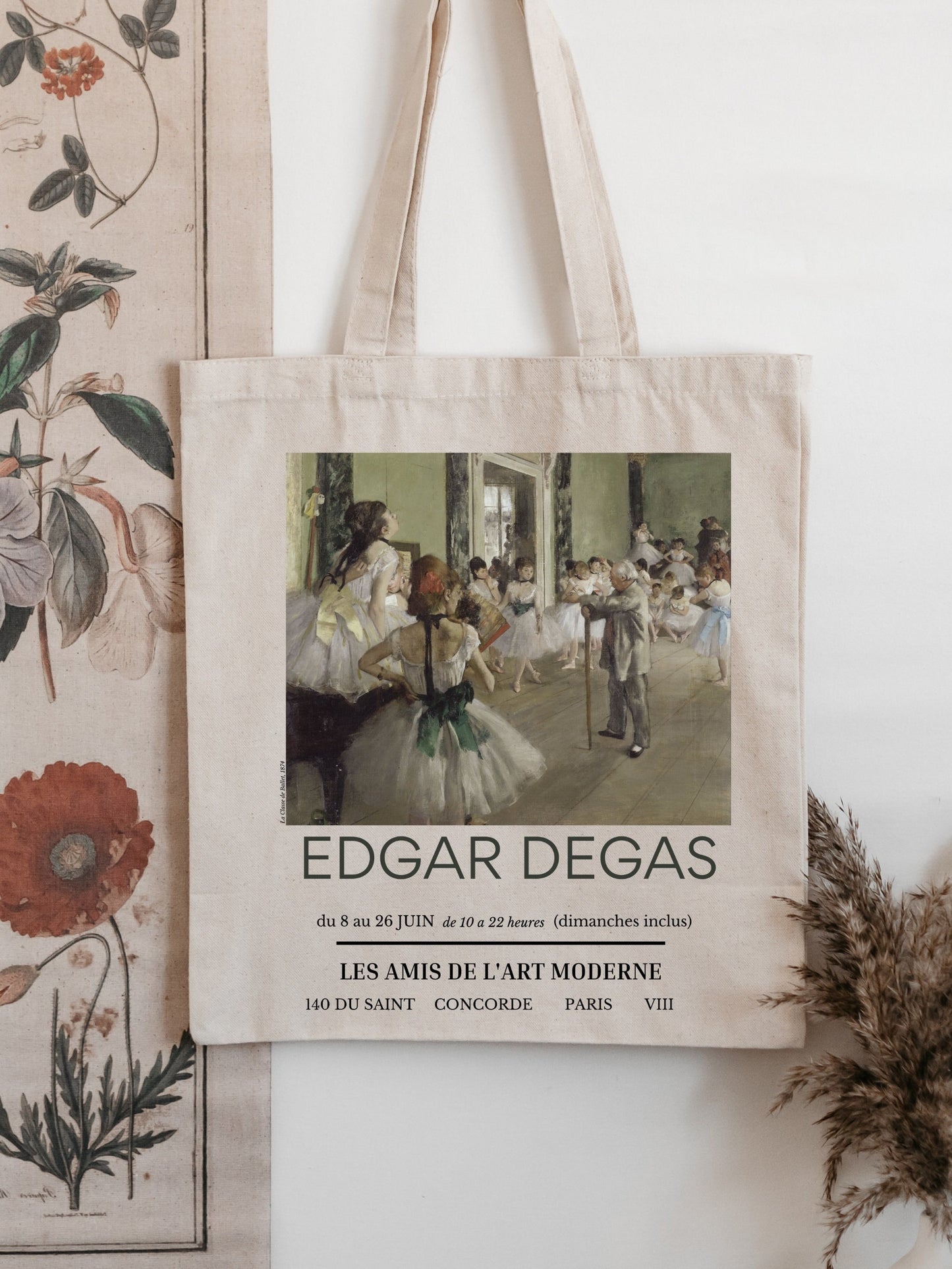 Edgar Degas Museum Exhibit Poster Tote * Dance Class Bag * Ballerina Ballet Core Light Academia Aesthetic * Art History Artsy Art Lover Gift