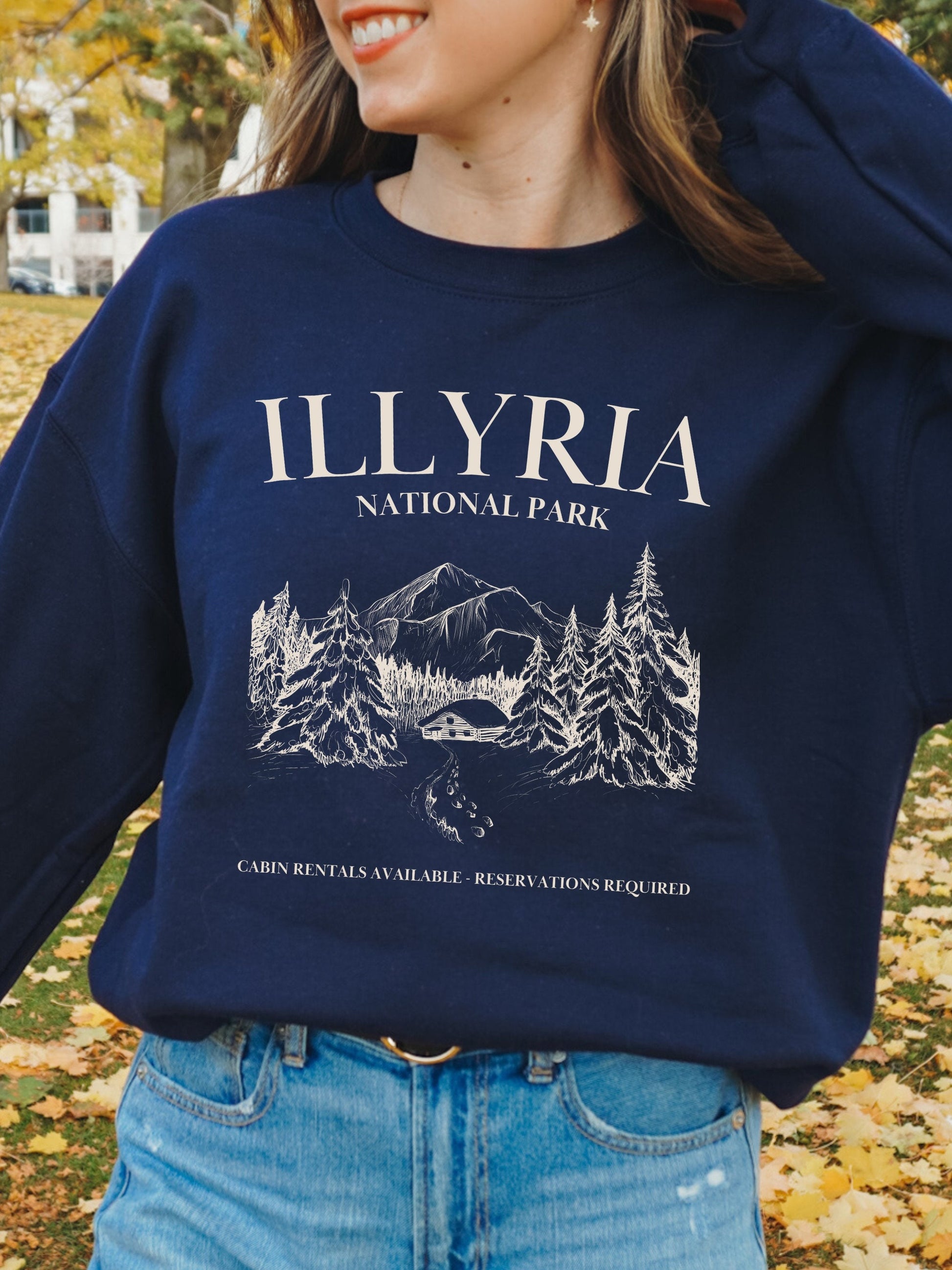 Illyria National Park Souvenir Sweatshirt * ACOTAR ACOMAF SJM Merch Book Fandom * Booktok Reader Bookish Gift ideas * Feyre Rhysand