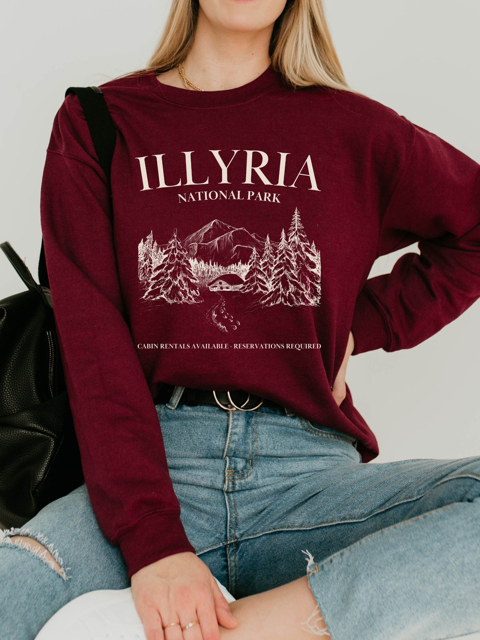 Illyria National Park Souvenir Sweatshirt * ACOTAR ACOMAF SJM Merch Book Fandom * Booktok Reader Bookish Gift ideas * Feyre Rhysand