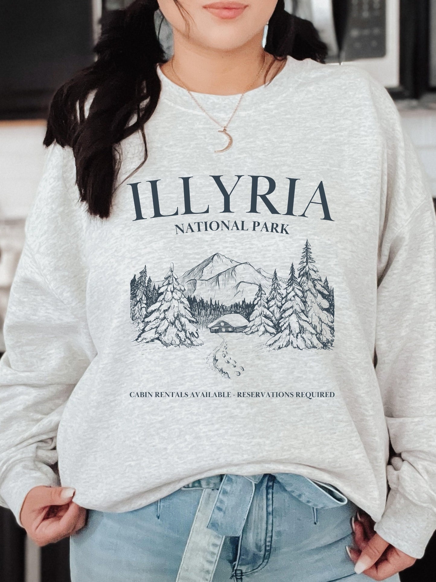 Illyria National Park Souvenir Sweatshirt * ACOTAR ACOMAF SJM Merch Book Fandom * Booktok Reader Bookish Gift ideas * Feyre Rhysand