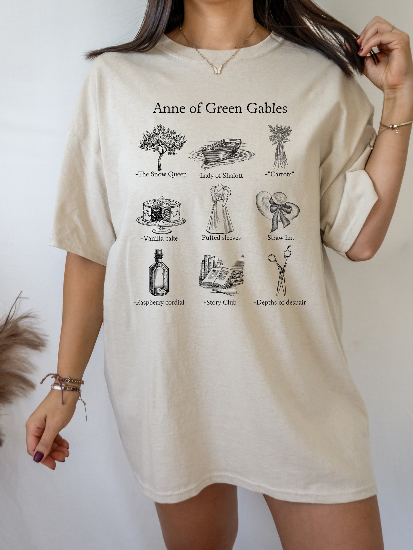 Anne of Green Gables Icon Chart Tee Shirt Tshirt * Cottagecore Anne with an E * LM Montgomery * Book Fandom Merch Bookish Gift Book Lover