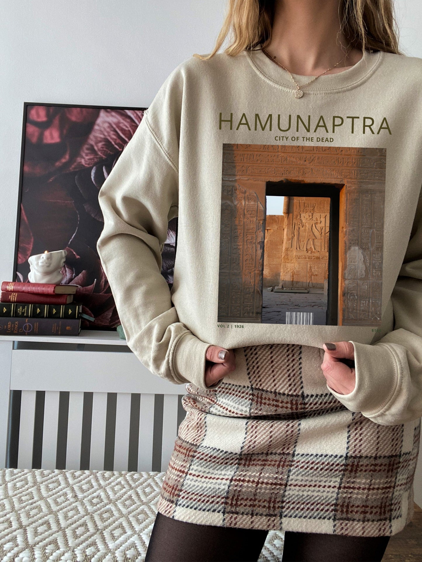 Hamunaptra Travel Magazine Sweatshirt * City of the Dead * Vintage Souvenir Adventure Tee * Fandom Merch Movie Lover GIft * The Mummy