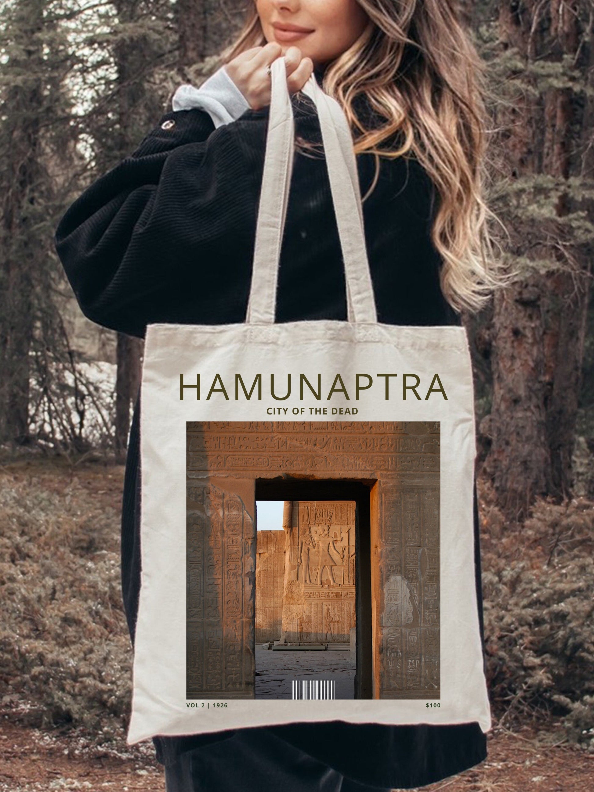 Hamunaptra City of the Dead Travel Tote Book Bag * Movie Lover The Mummy Gift * Rick & Evelyn * Fandom Merch * 90s y2k trendy