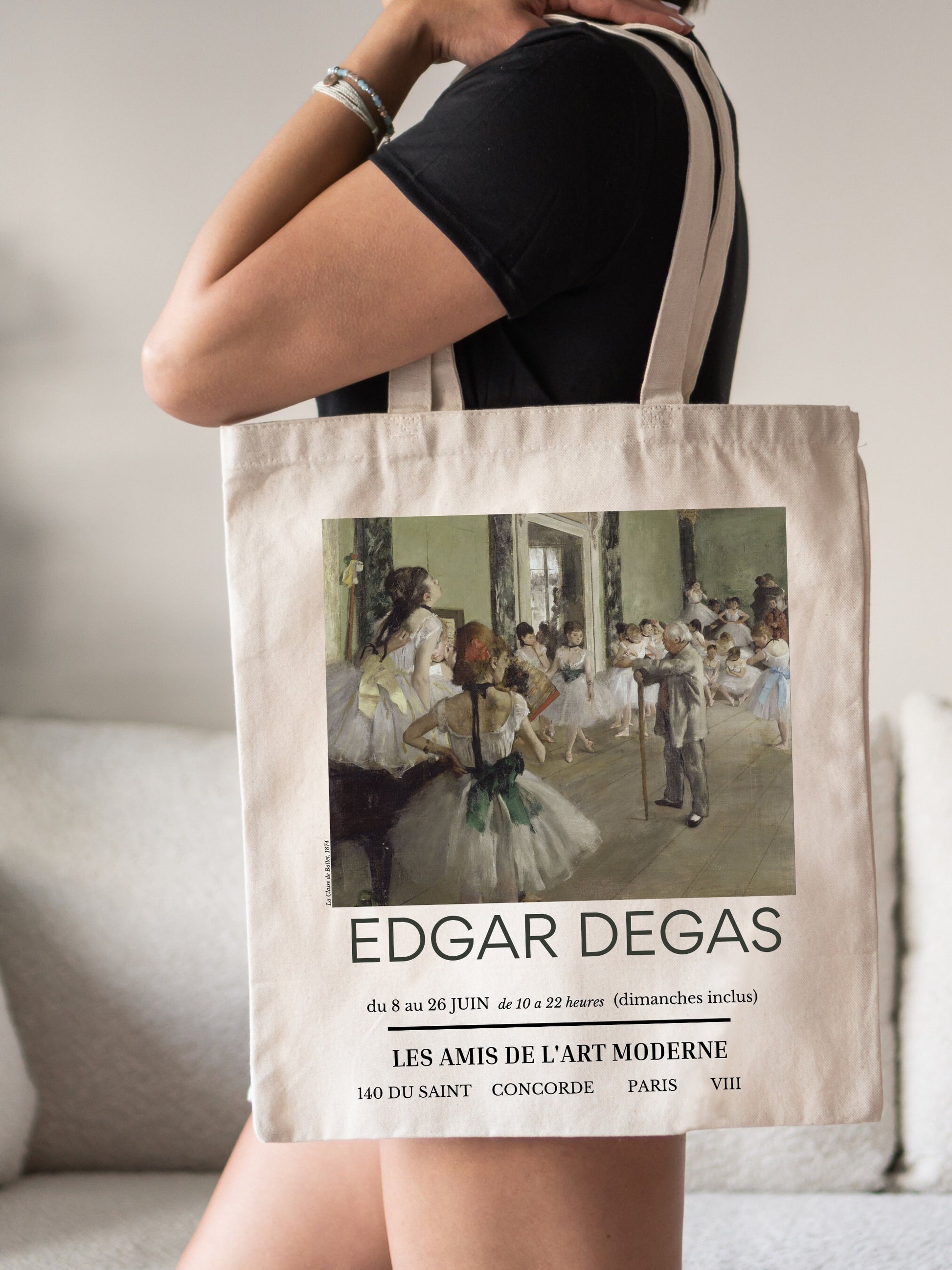 Edgar Degas Museum Exhibit Poster Tote * Dance Class Bag * Ballerina Ballet Core Light Academia Aesthetic * Art History Artsy Art Lover Gift