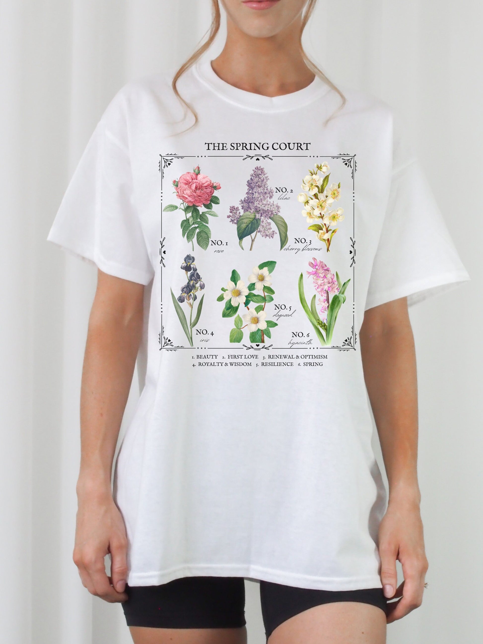 ACOTAR ACOMAF Spring Court Flower Chart * SJM Merch Tee Shirt Tshirt * Tamlin Feyre Rhysand * Fae Bookish Book Lover Gift Romance Reader