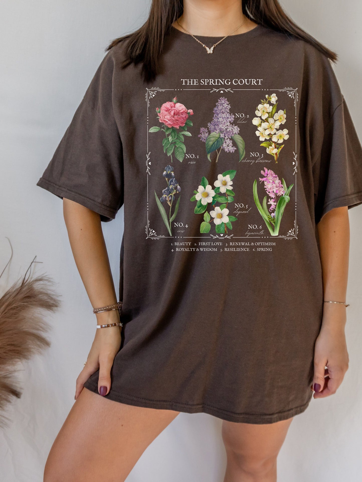 ACOTAR ACOMAF Spring Court Flower Chart * SJM Merch Tee Shirt Tshirt * Tamlin Feyre Rhysand * Fae Bookish Book Lover Gift Romance Reader