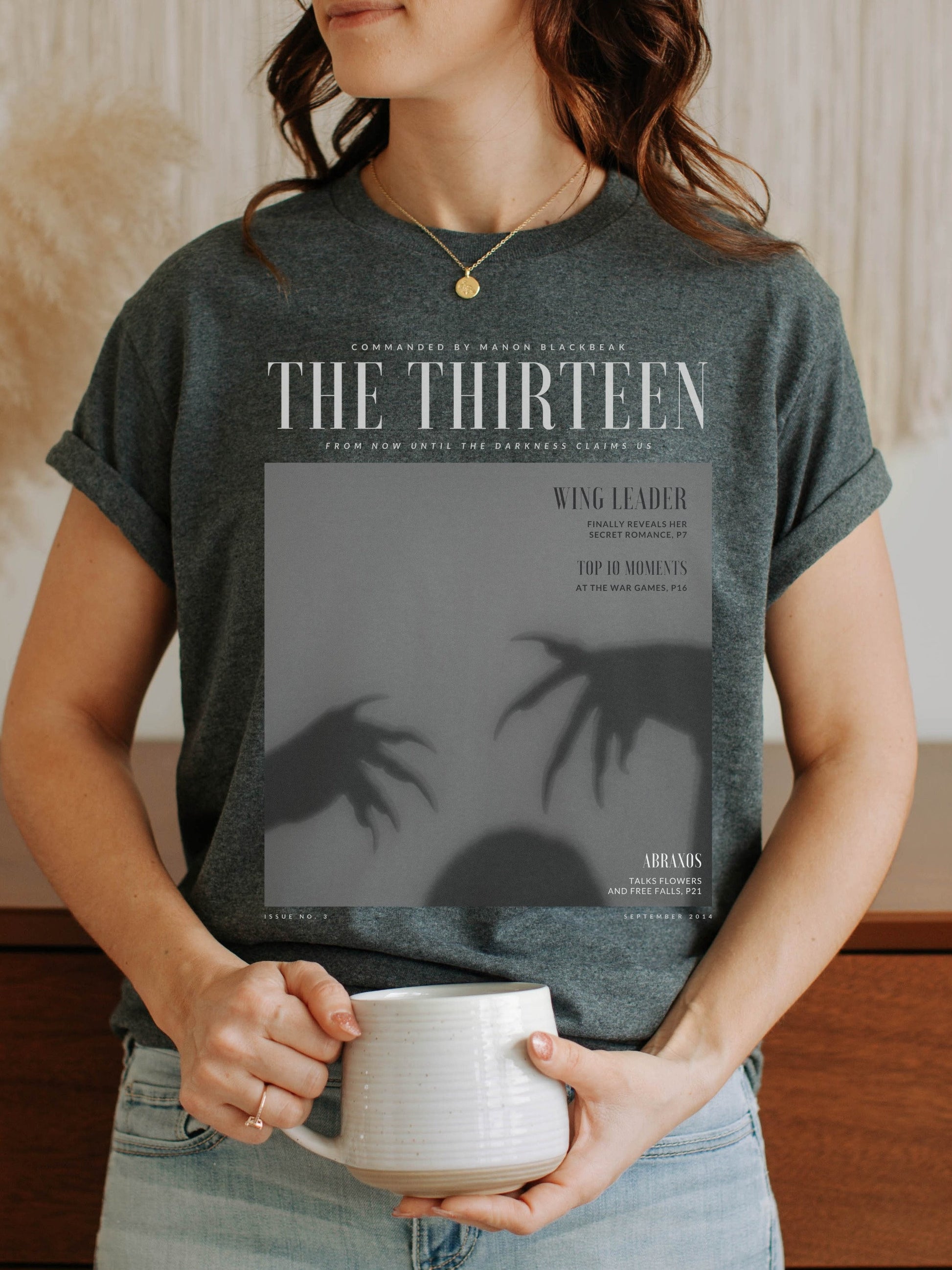 Throne of Glass The Thirteen Magazine Cover Tshirt Tee Shirt * SJM ACOTAR booktok merch * book fandom aesthetic * Manon Blackbeak Abraxos