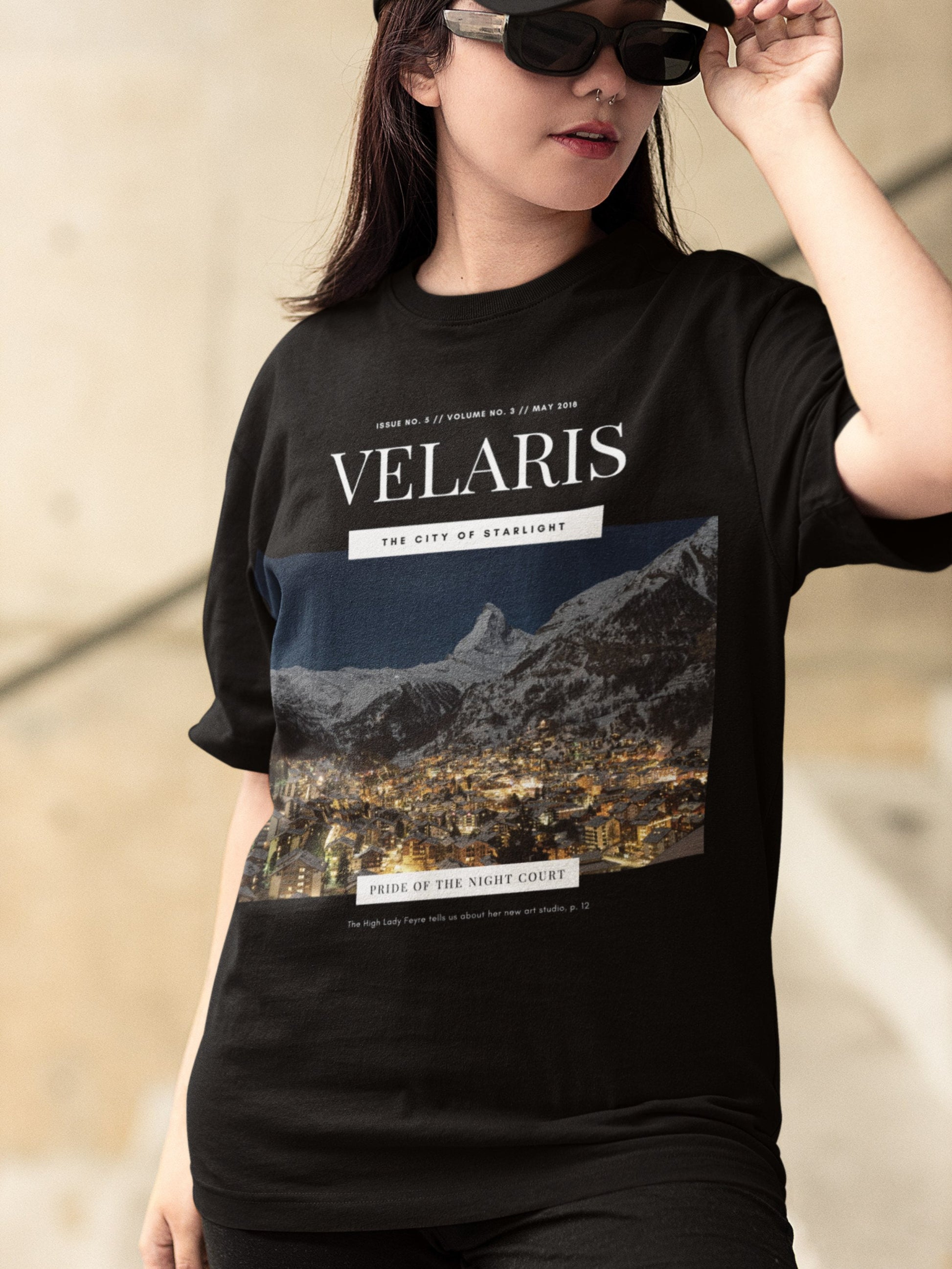 Velaris City of Starlight Souvenir Tee Shirt Tshirt * ACOTAR ACOMAF SJM Merch Book Fandom * Booktok Reader Bookish Gift ideas Feyre Rhysand