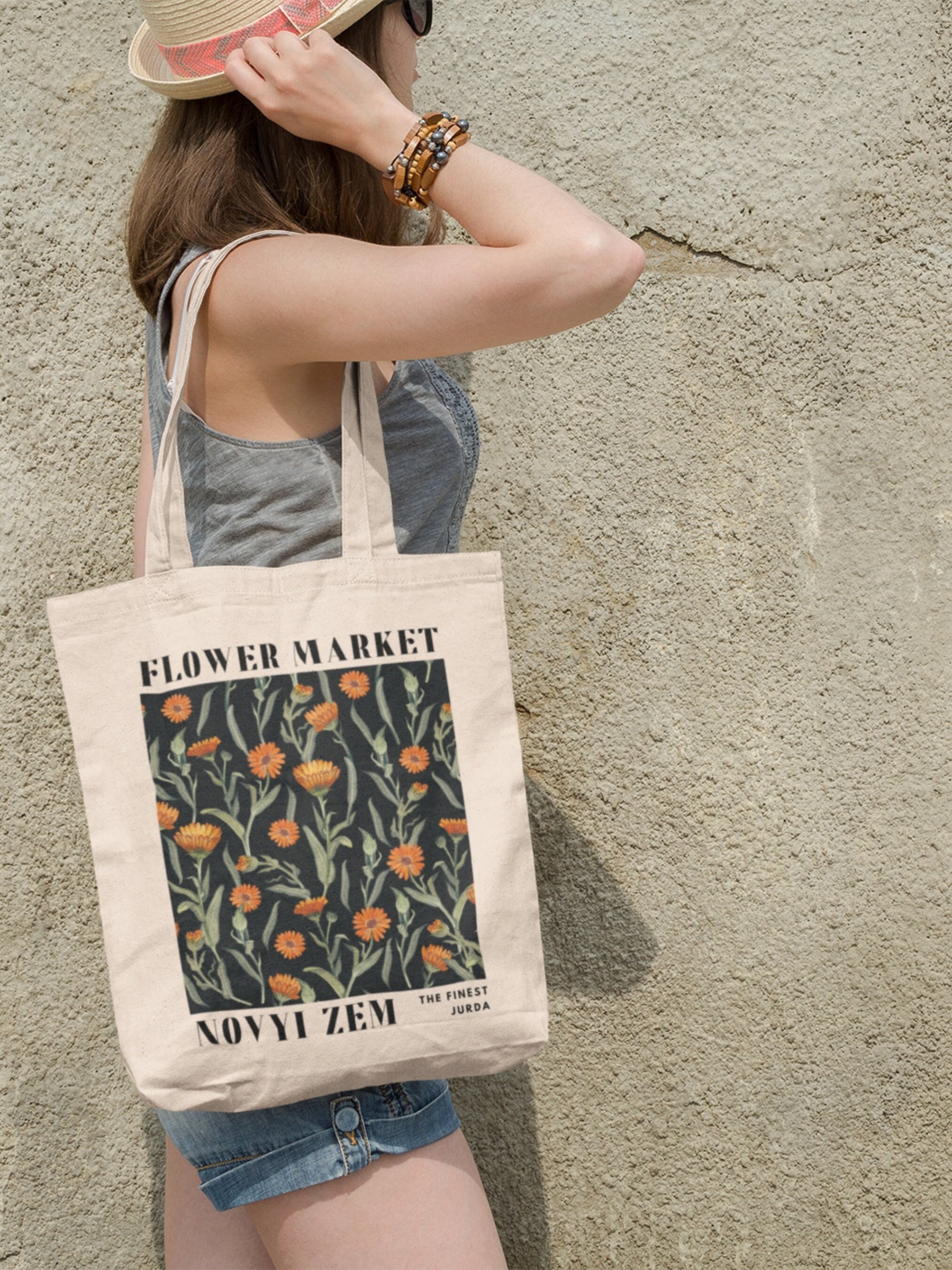 Fictional Jurda Flower Market Canvas Farmers Market Tote Bag * Six of Crows Fandom Literature Bookish Book Lover Gift * Bookish Merch