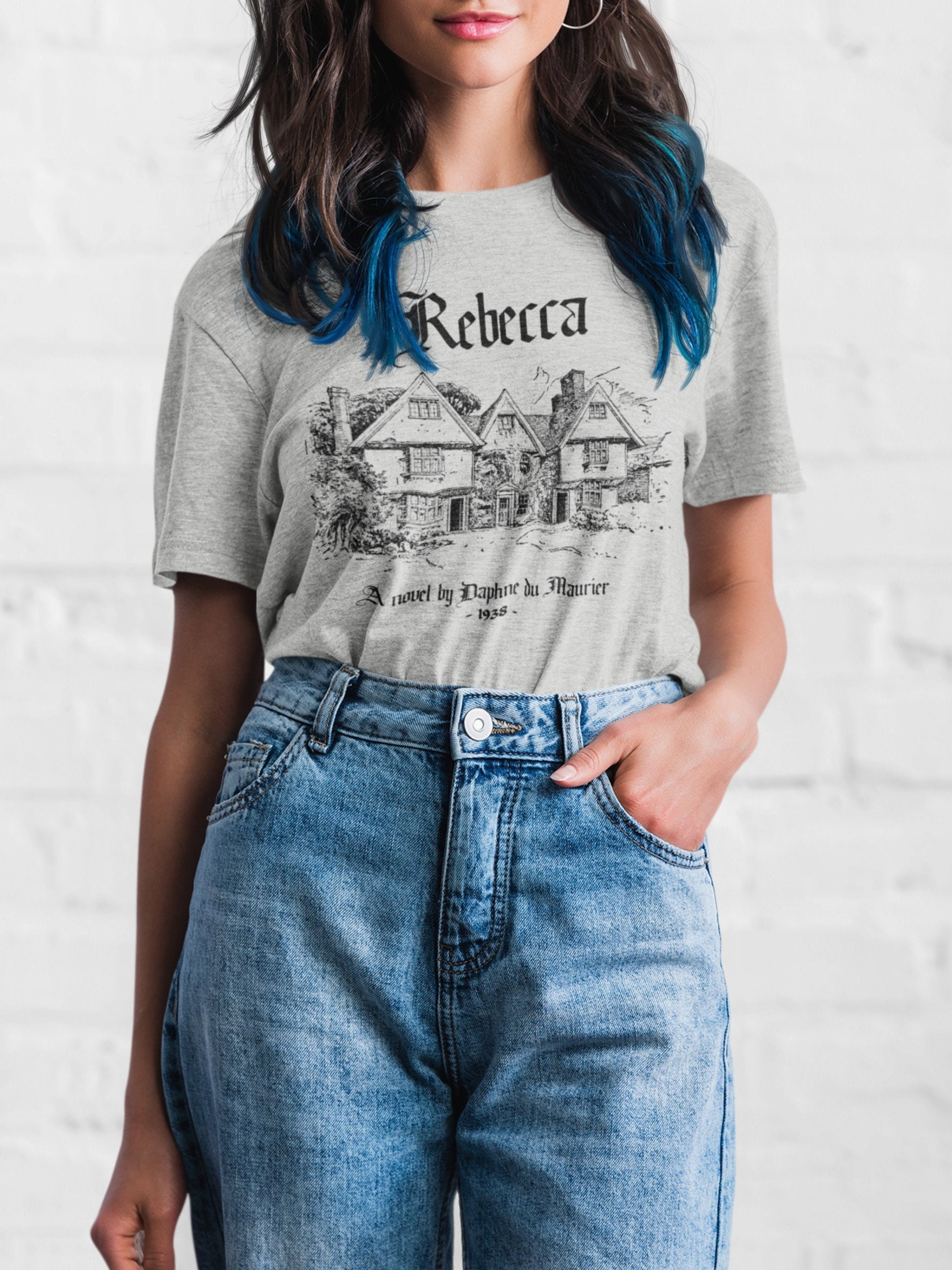 Rebecca Daphne du Maurier Manderley Tshirt Tee Shirt * Gothic Bookish Book Lover Shirt Gift for Readers * Light Dark Academia