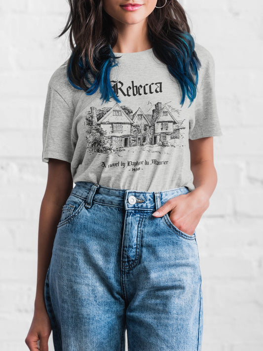 Rebecca Daphne du Maurier Manderley Tshirt Tee Shirt * Gothic Bookish Book Lover Shirt Gift for Readers * Light Dark Academia