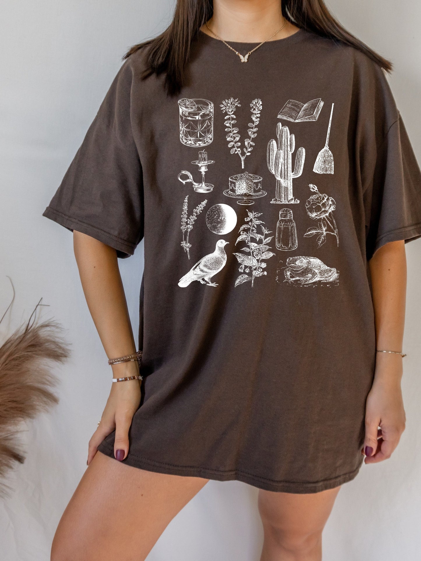 Practical Magic Icons Chart Subtle Book Tee Shirt Tshirt * Owens Apothecary * Salt Lavender Rosemary * Witchy Botanical * Midnight Margarita