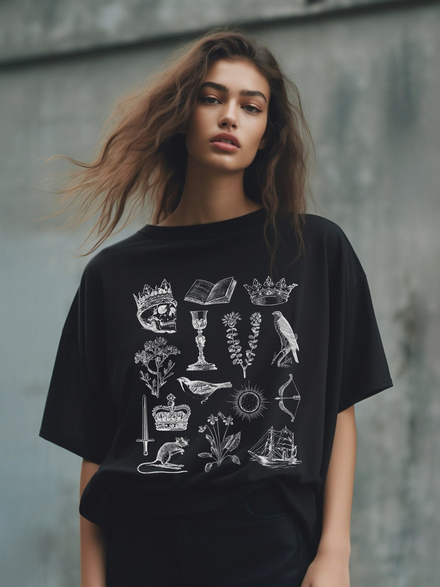 Shakespeare Hamlet Ophelia Icons Chart Herbology Tee Shirt Tshirt * Bookish Bookworm Gift * Poet Literature * Dark Academia Cottagecore