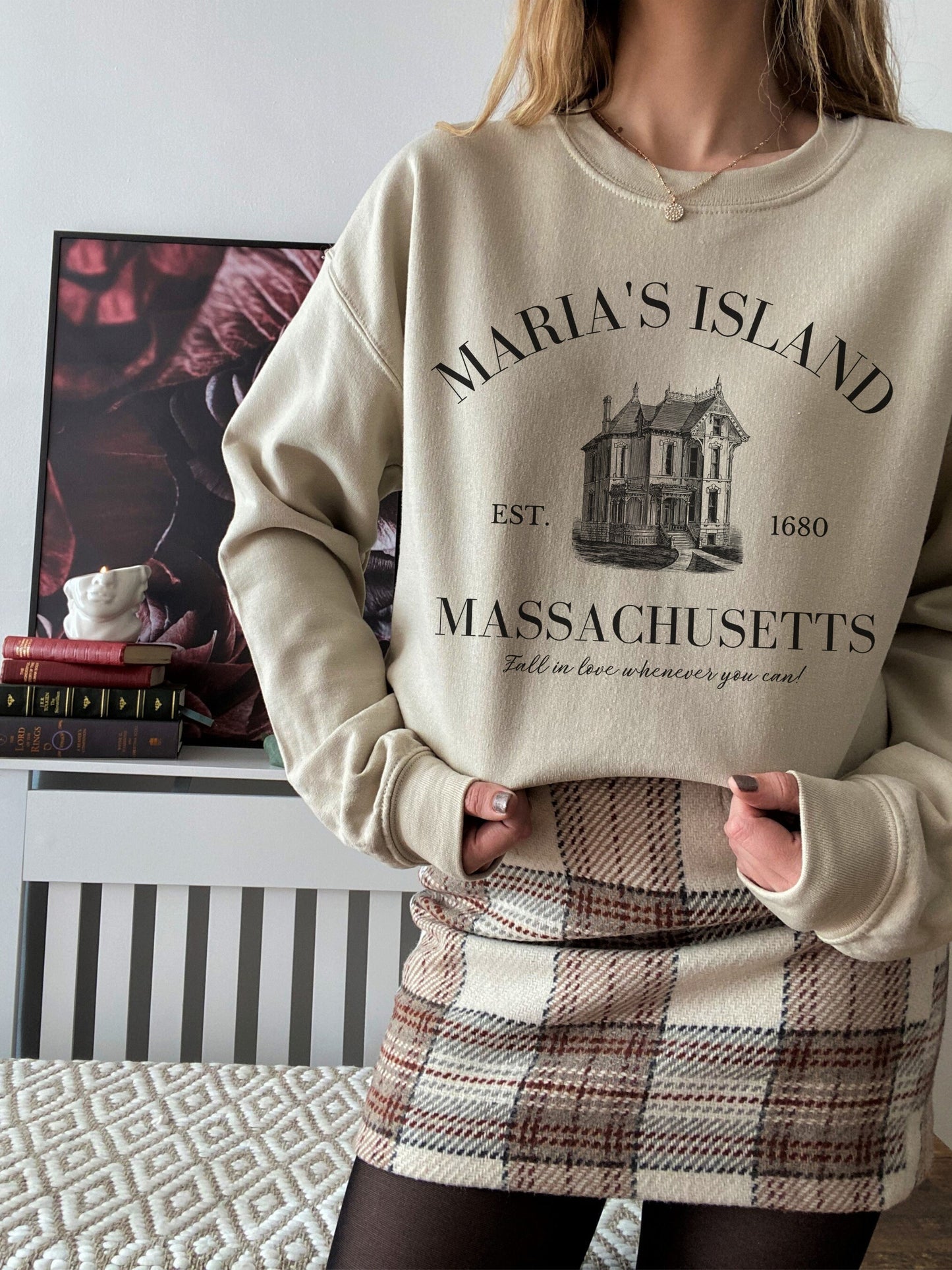 Practical Magic Maria's Island Souvenir Book Sweatshirt * Owens Apothecary * Salt Lavender Rosemary * Witchy Botanical * Midnight Margarita