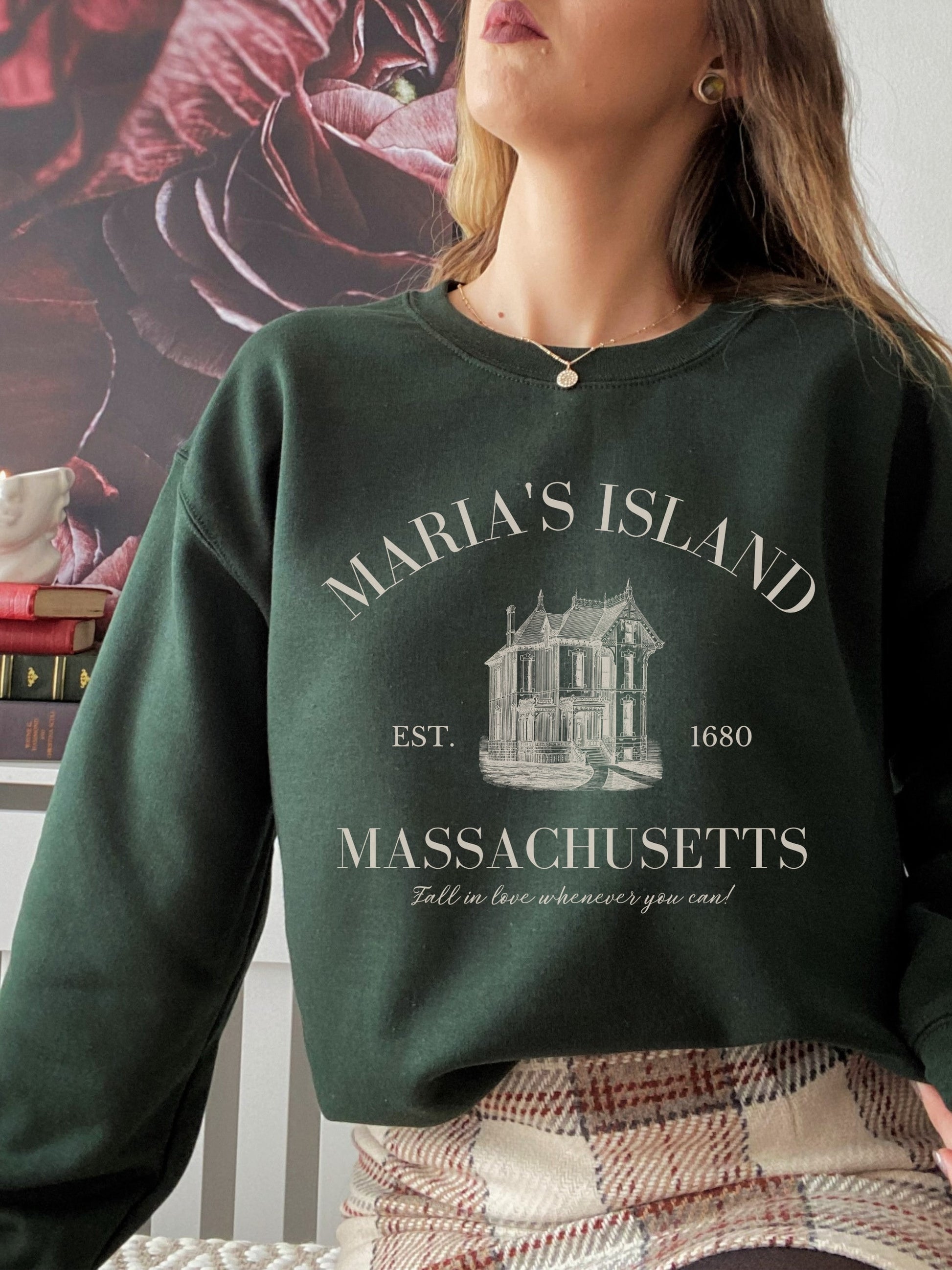 Practical Magic Maria's Island Souvenir Book Sweatshirt * Owens Apothecary * Salt Lavender Rosemary * Witchy Botanical * Midnight Margarita