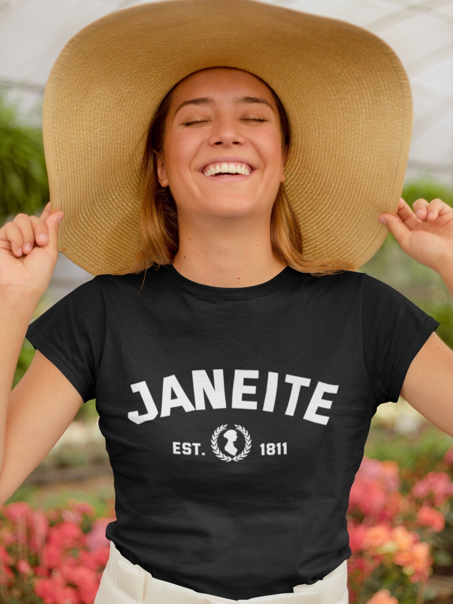 Janeite Jane Austen Varsity Tee Shirt * Pride and Prejudice * Literature Literary Bookworm Bookish Gift * Light Dark Academia Aesthetic