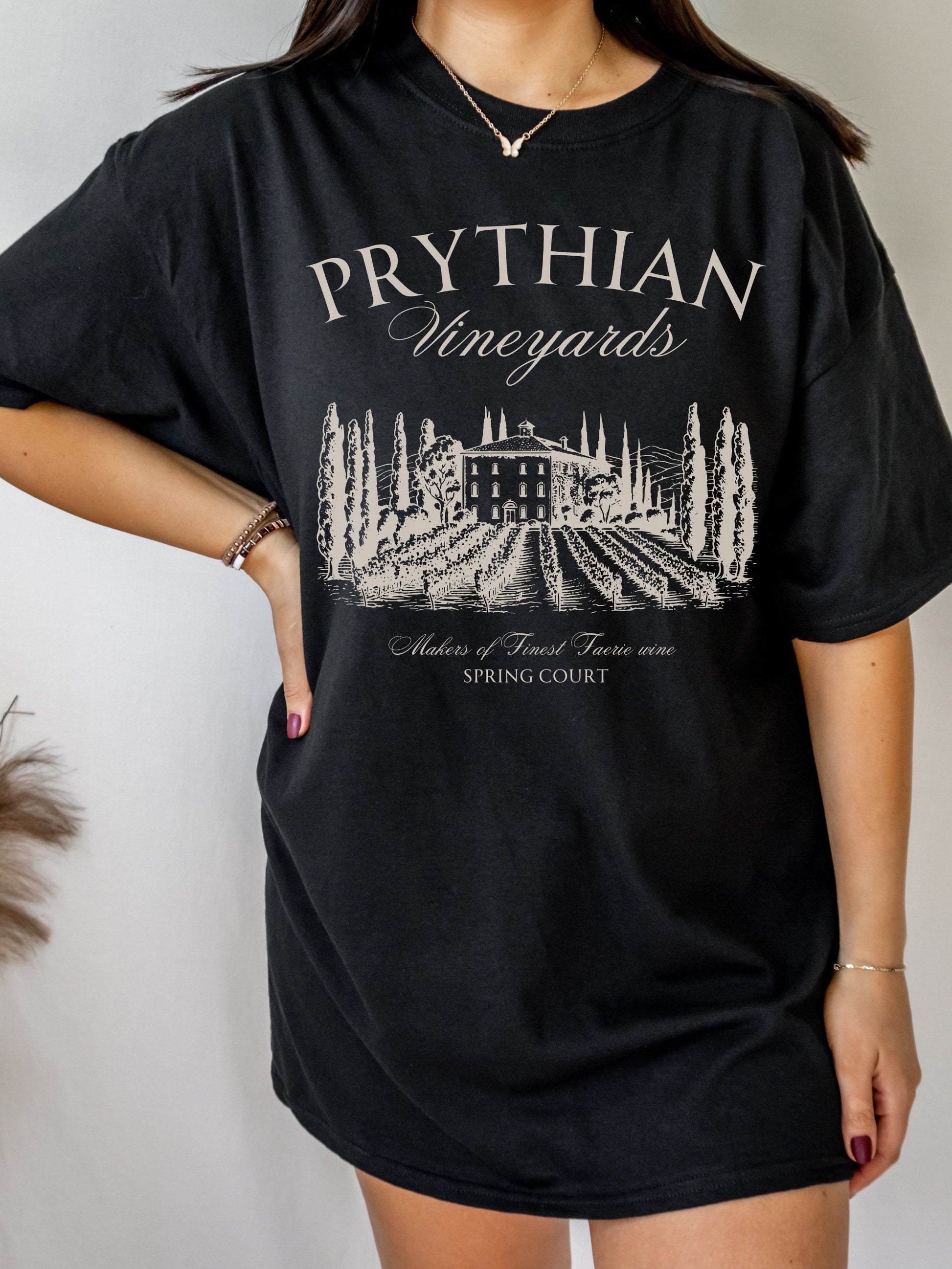 ACOTAR ACOSF Faire Wine Prythian Vineyards Winery Tshirt * Feyre Rhysand Tamlin Nesta * SJM Merch Book Fandom * Booktok Reader Book Lover