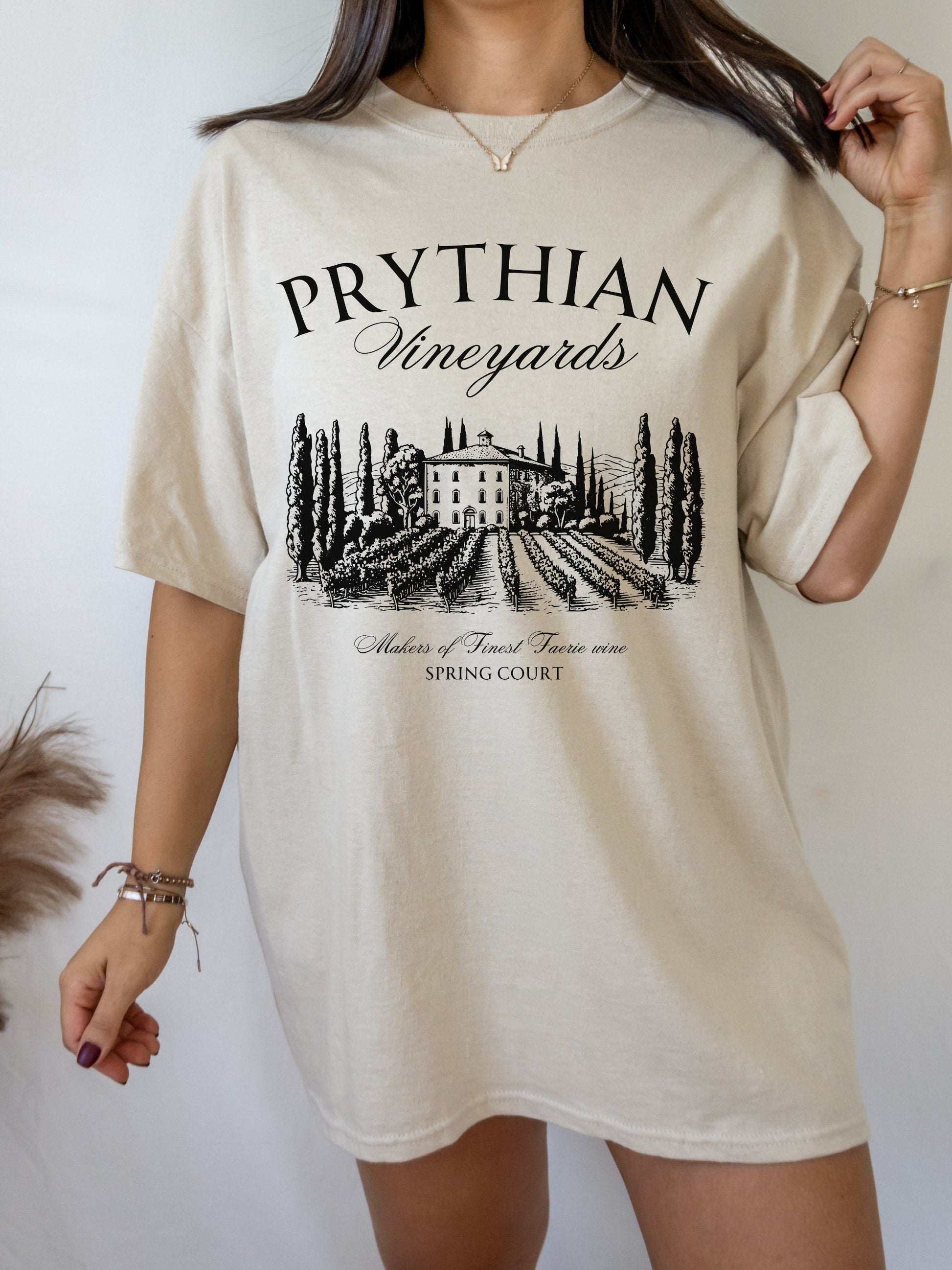 ACOTAR ACOSF Faire Wine Prythian Vineyards Winery Tshirt * Feyre Rhysand Tamlin Nesta * SJM Merch Book Fandom * Booktok Reader Book Lover