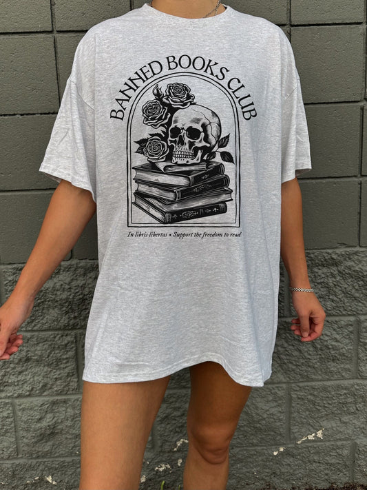 Banned books club in libris libertas dark academia tee shirt * bibliophile book lover with the banned reader library librarian teacher gift