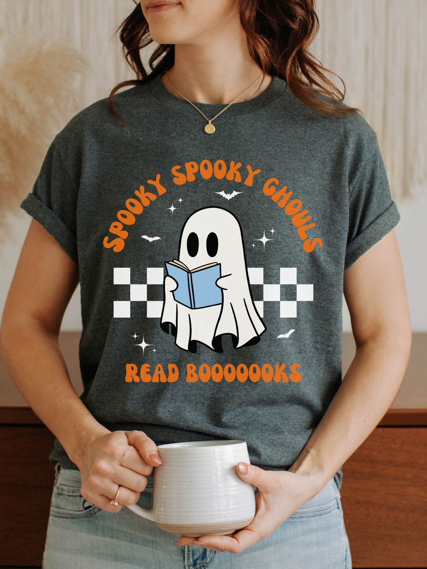 Spooky Spooky Ghouls Read Books * Spooky Teacher Halloween Shirt * Read More Books Ghost Shirt * Teacher Teams Halloween Party Tee Tshirt