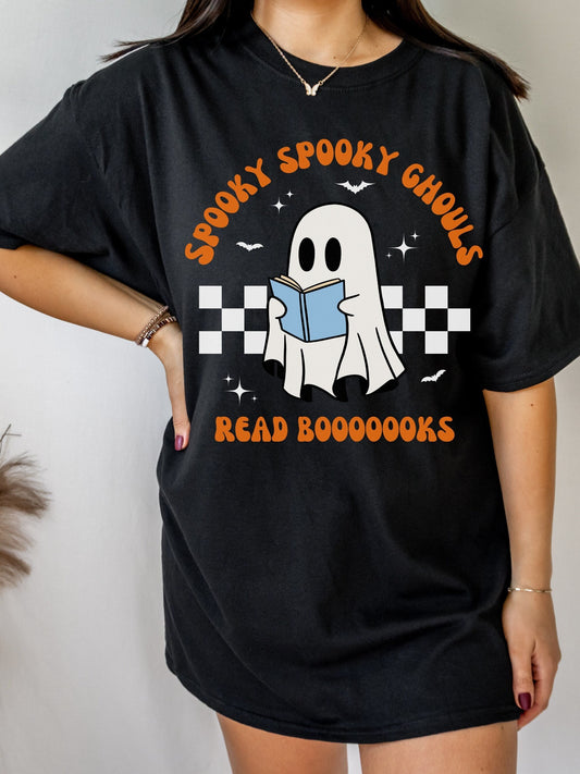 Spooky Spooky Ghouls Read Books * Spooky Teacher Halloween Shirt * Read More Books Ghost Shirt * Teacher Teams Halloween Party Tee Tshirt