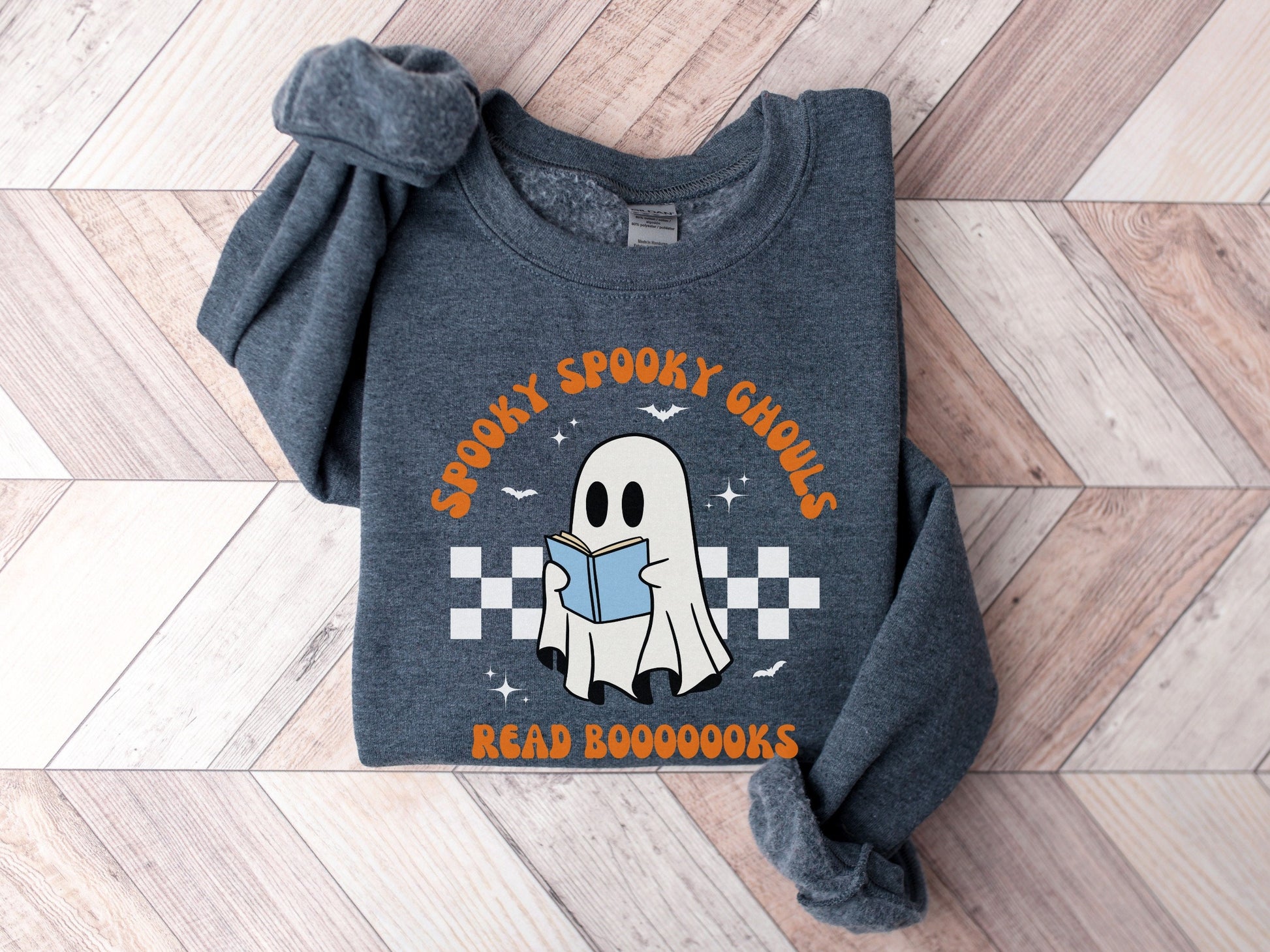 Spooky Spooky Ghouls Read Books * Spooky Teacher Halloween Sweatshirt * Read More Books Ghost Shirt * Teacher Teams Halloween Party Tshirt