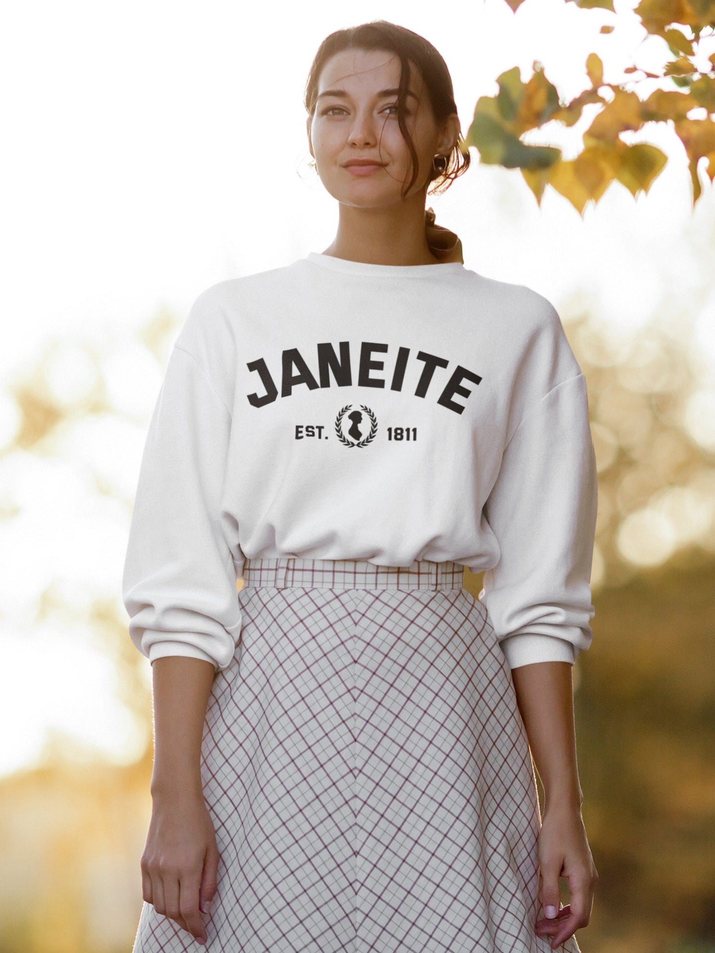 Janeite Jane Austen Varsity Sweatshirt * Pride and Prejudice * Literature Literary Bookworm Bookish Gift * Light Dark Academia Aesthetic