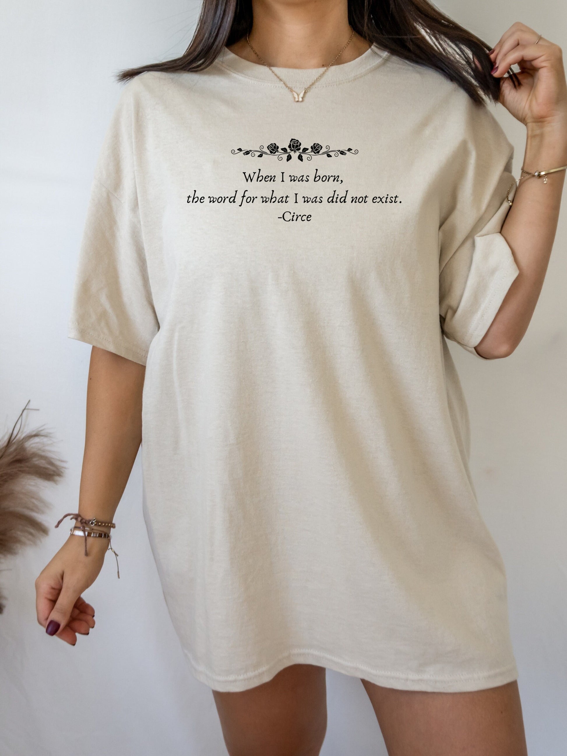 Circe When I was born Quote Tee Shirt Tshirt * Literature Aeaea Odyssey Bookish Gift Witchy Light Dark Academia Aesthetic * Madeline Miller