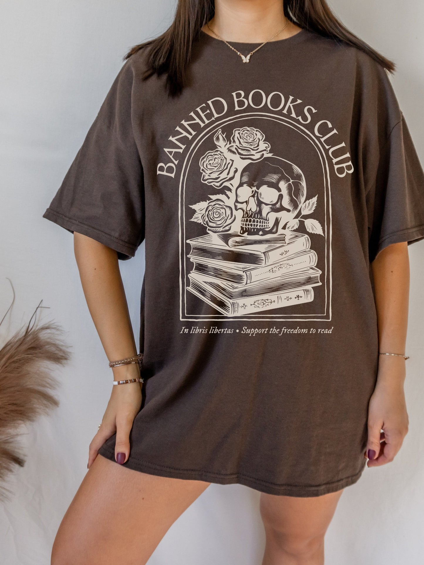 Banned books club in libris libertas dark academia tee shirt * bibliophile book lover with the banned reader library librarian teacher gift