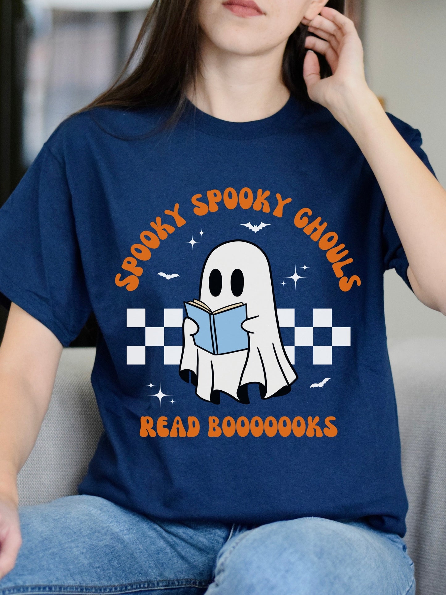 Spooky Spooky Ghouls Read Books * Spooky Teacher Halloween Shirt * Read More Books Ghost Shirt * Teacher Teams Halloween Party Tee Tshirt