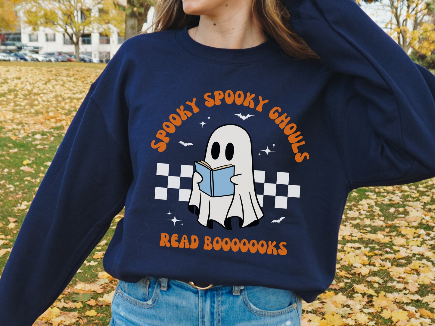 Spooky Spooky Ghouls Read Books * Spooky Teacher Halloween Sweatshirt * Read More Books Ghost Shirt * Teacher Teams Halloween Party Tshirt