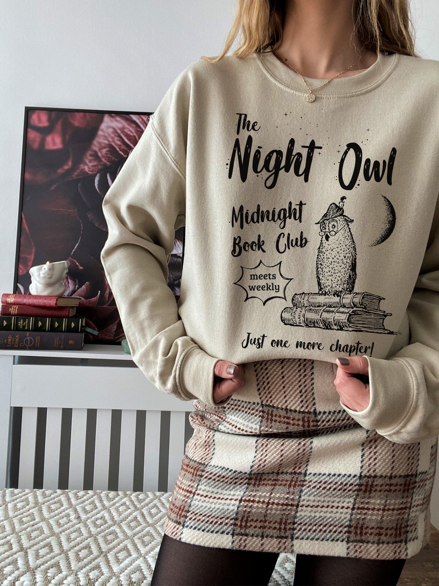 Night Owl Book Club Bookish Book Lover Sweatshirt * Bibliophile Library Reader Teacher Gift * A book a day Bookworm BYOB Literature Academia