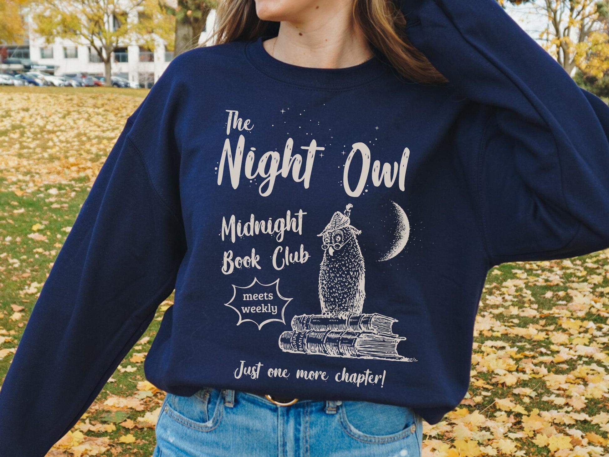 Night Owl Book Club Bookish Book Lover Sweatshirt * Bibliophile Library Reader Teacher Gift * A book a day Bookworm BYOB Literature Academia