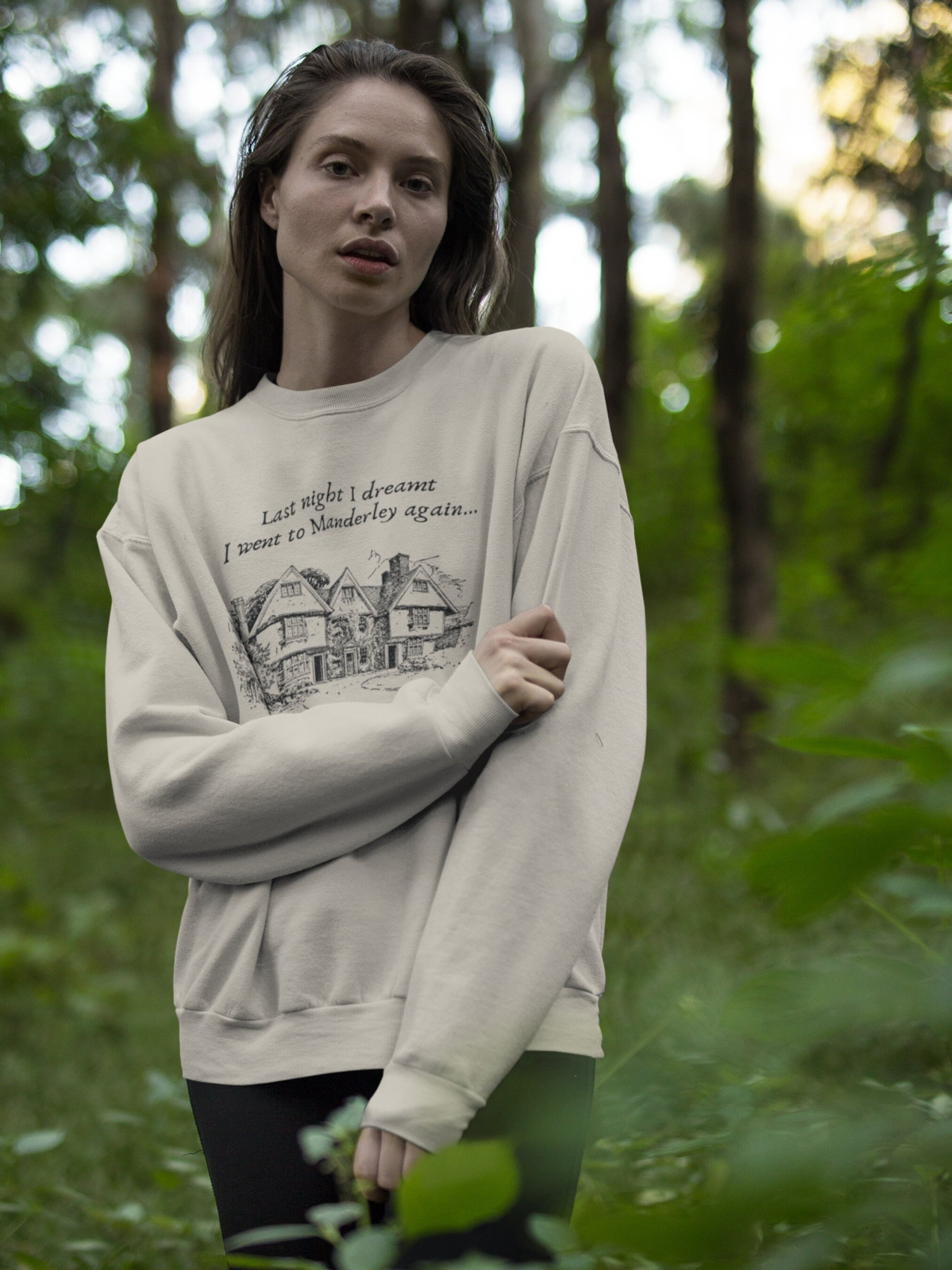 Rebecca Daphne du Maurier Manderley Sweatshirt * Gothic Romance Bookish Book Lover Shirt Gift for Readers * Light Dark Academia Aesthetic