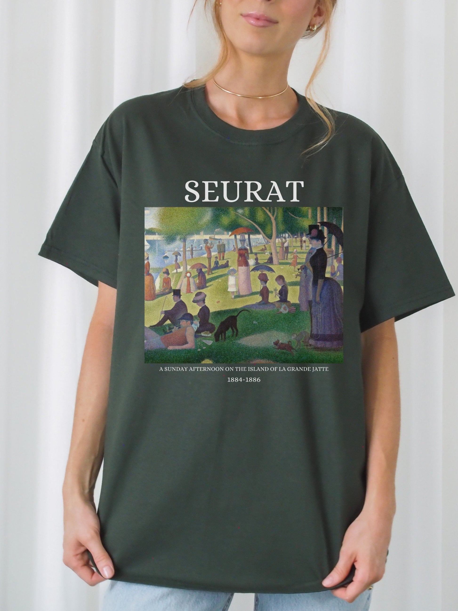 Georges Seurat Light Dark Academia Art History Tee Shirt Aesthetic Famous Painter Paintings Museum Exhibit Impressionist Tee Christmas Gift