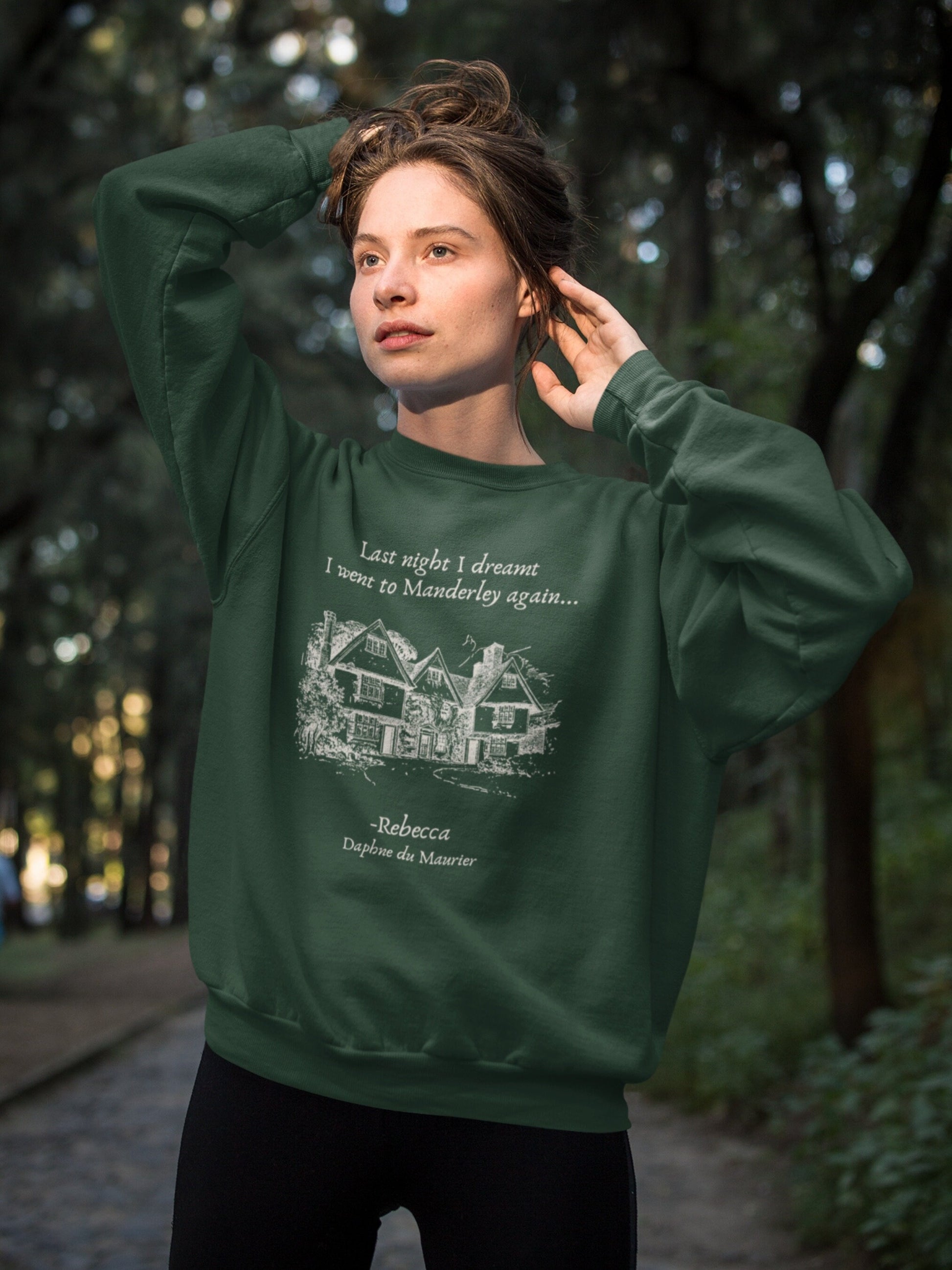 Rebecca Daphne du Maurier Manderley Sweatshirt * Gothic Romance Bookish Book Lover Shirt Gift for Readers * Light Dark Academia Aesthetic