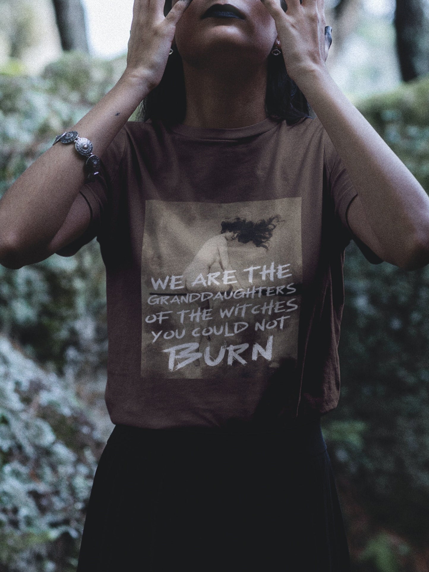 Halloween We are the granddaughters of the witches you could not burn Salem Trip Dark Academia Witchy Wicca Grunge Gothic Aesthetic Tee