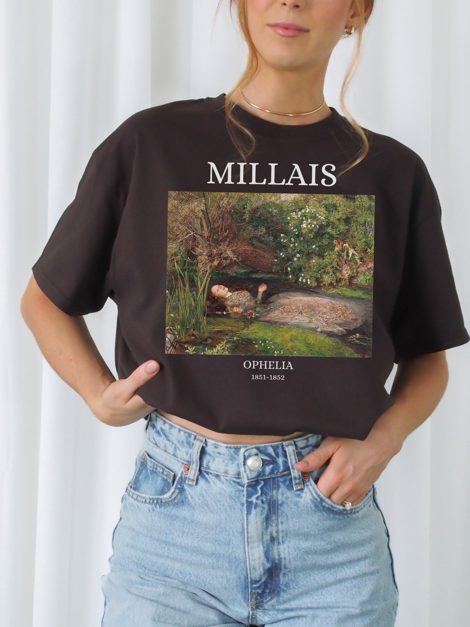 Ophelia Sir John Everett Millais Art History Light Dark Academia Romanticism Poet Artsy Aesthetic Sweatshirt Christmas Gift Shakespeare