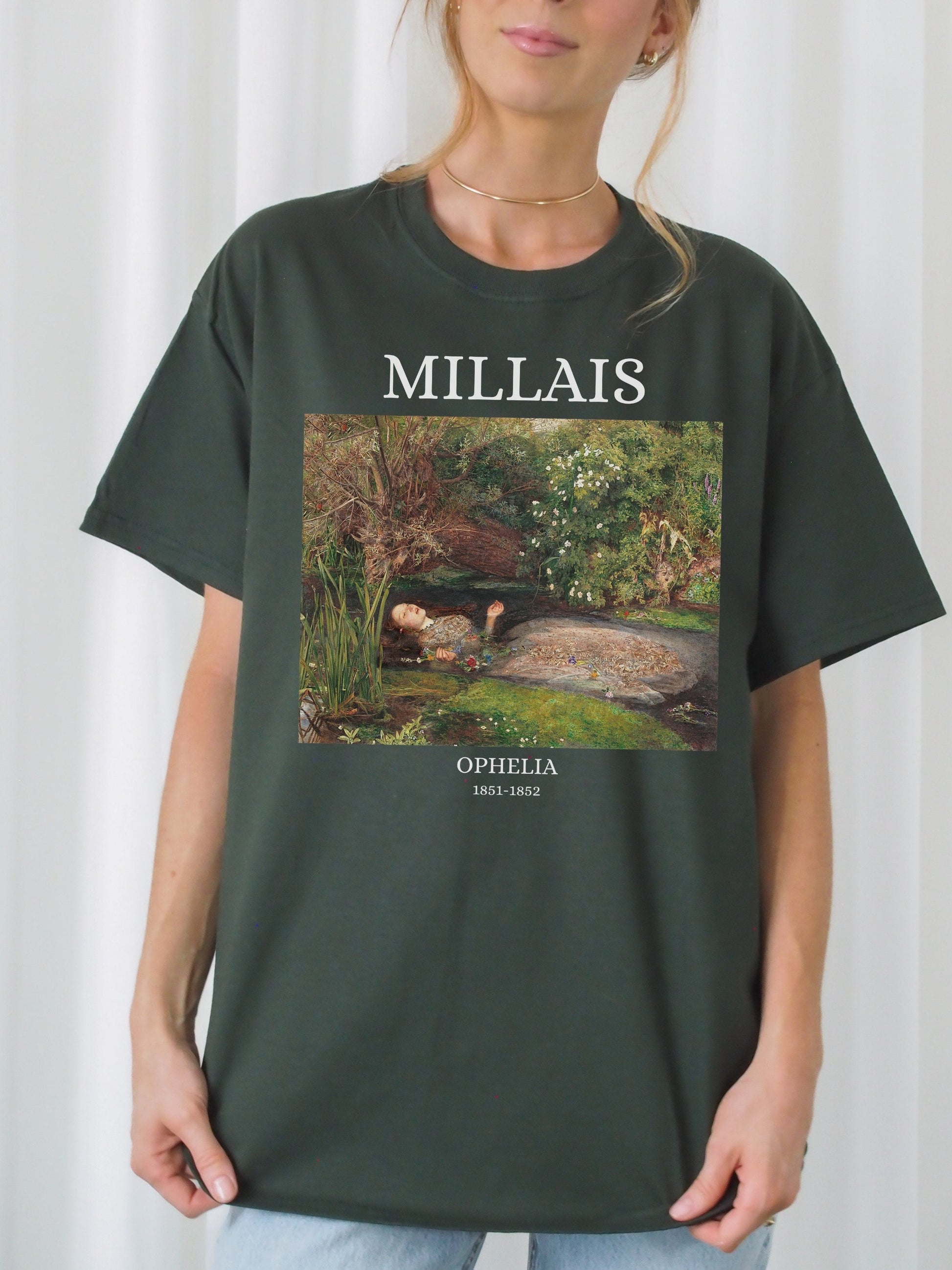 Ophelia Sir John Everett Millais Art History Light Dark Academia Romanticism Poet Artsy Aesthetic Sweatshirt Christmas Gift Shakespeare