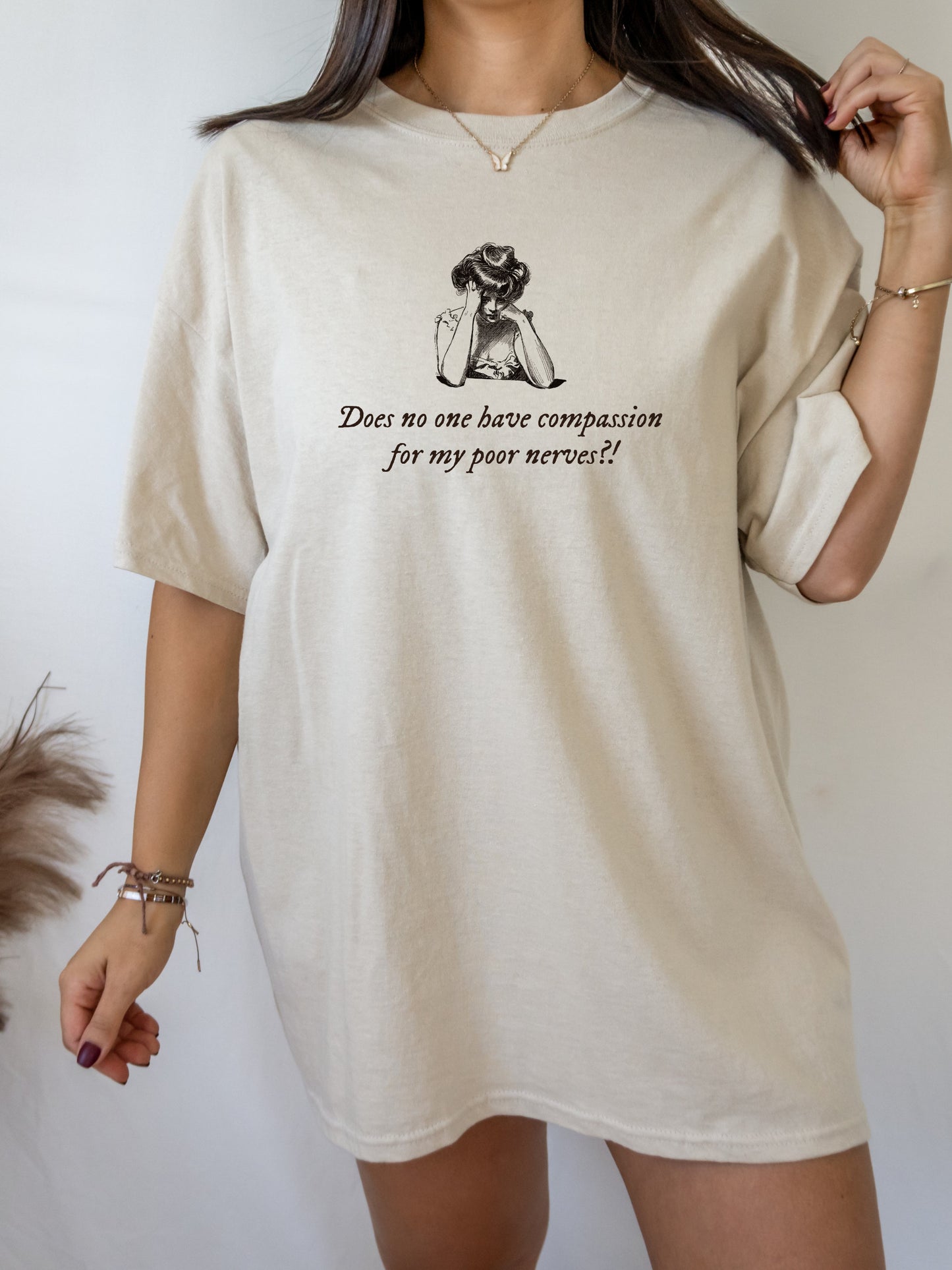 Pride and Prejudice Anxiety Mental Health Tee Shirt * Mrs Bennet Elizabeth Darcy * Jane Austen Book Lover Merch Fandom Bookish Gift Ideas