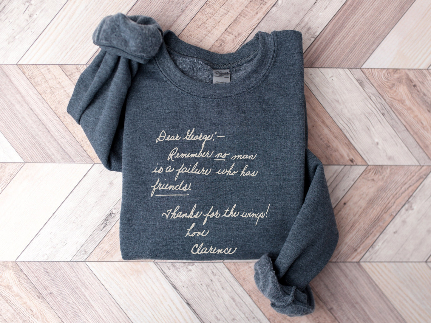 It's a Wonderful Life Classic Christmas Movie Lover Sweatshirt * Clarence's Note to George Bailey * Holiday Party Tshirt * Bedford Falls